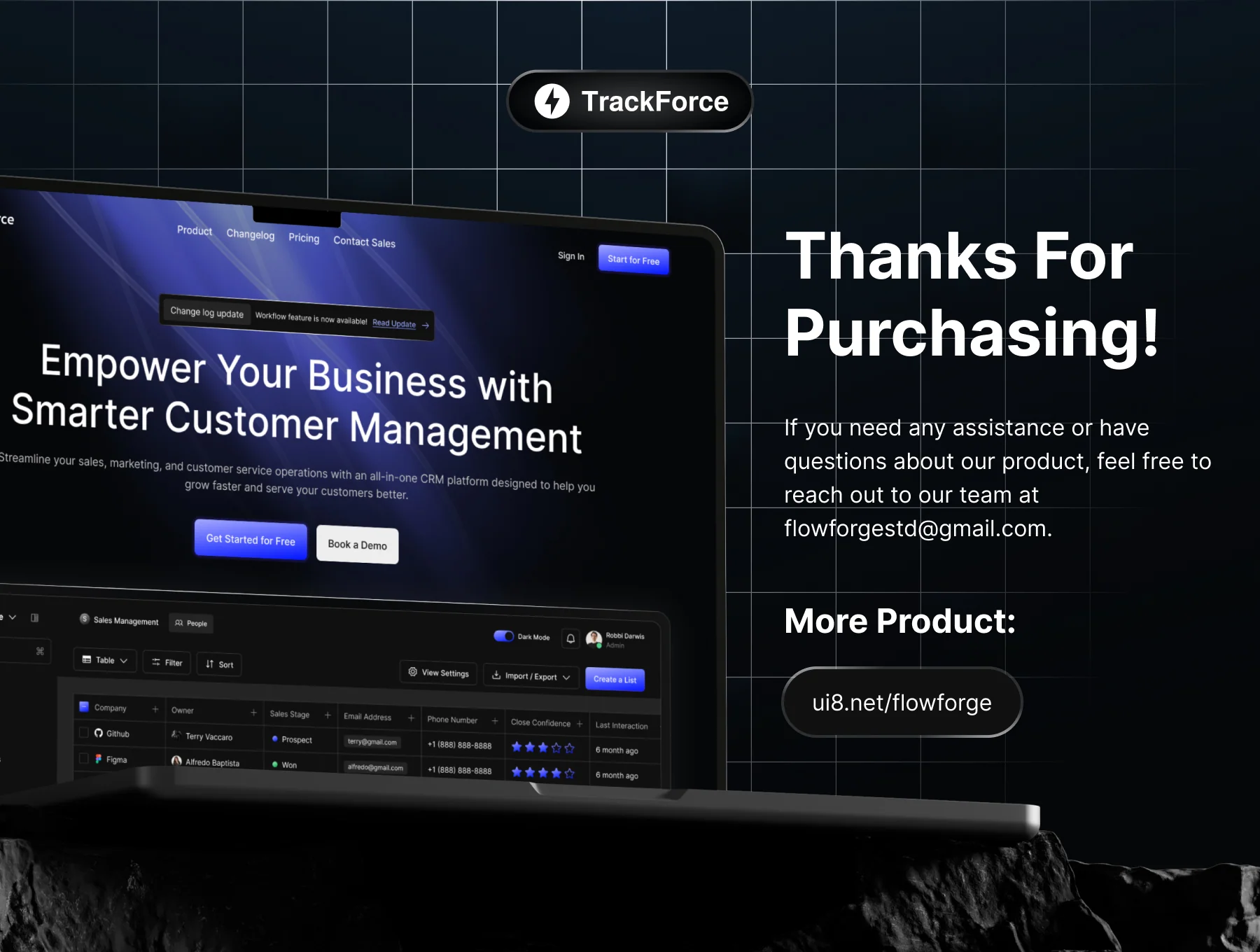 TrackForce - CRM Website UI Kit 8