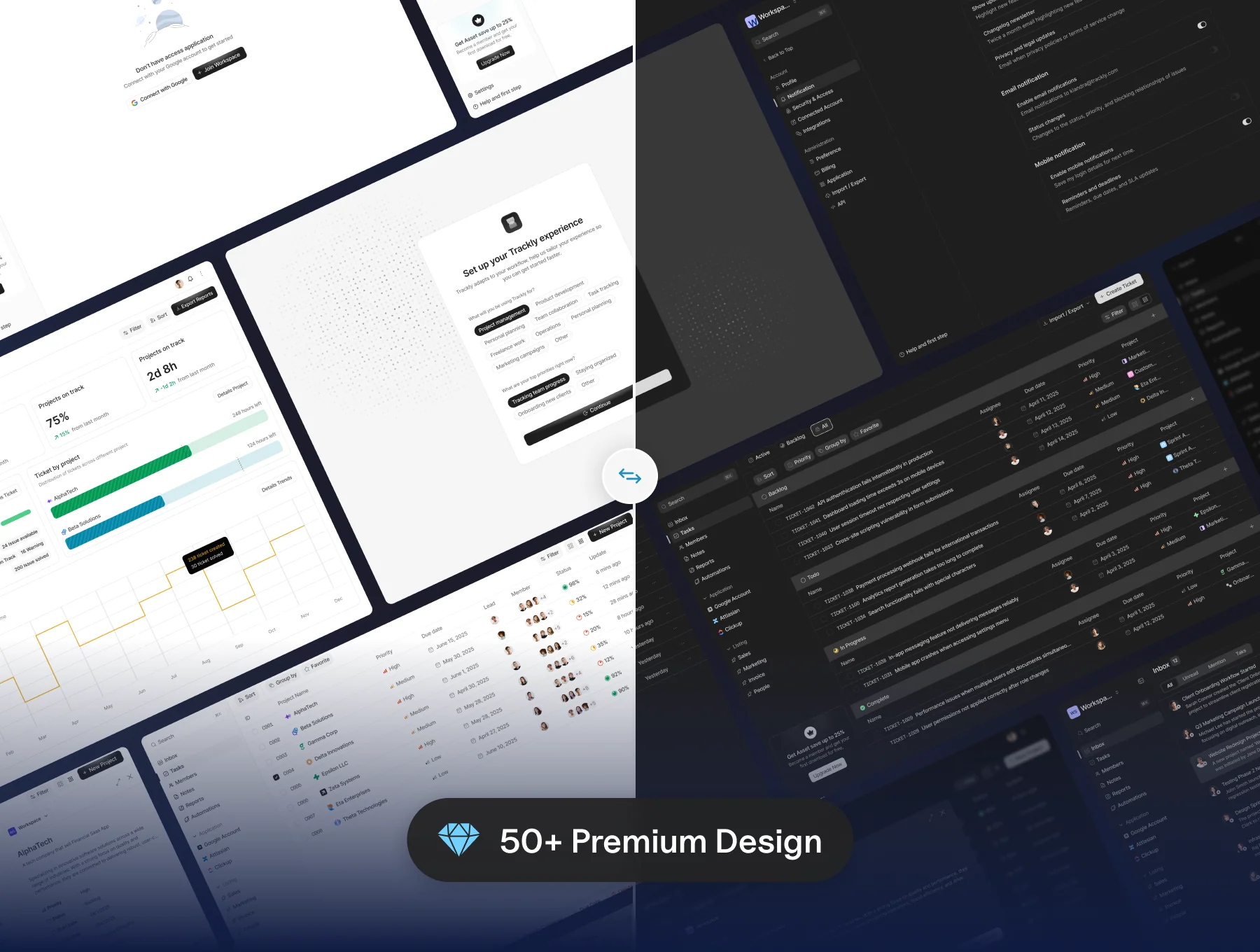 Trackly – Seamless Task Management Web App UI Kit 3