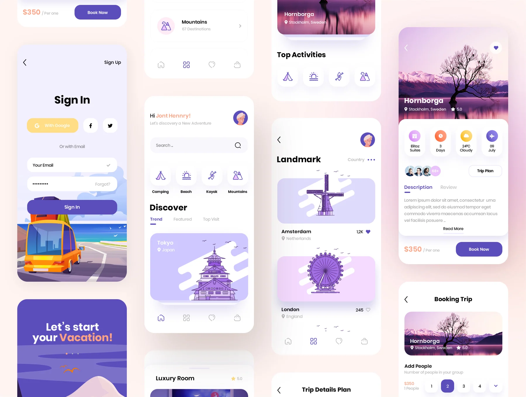 Tracoo - Travel App UI Kit 2