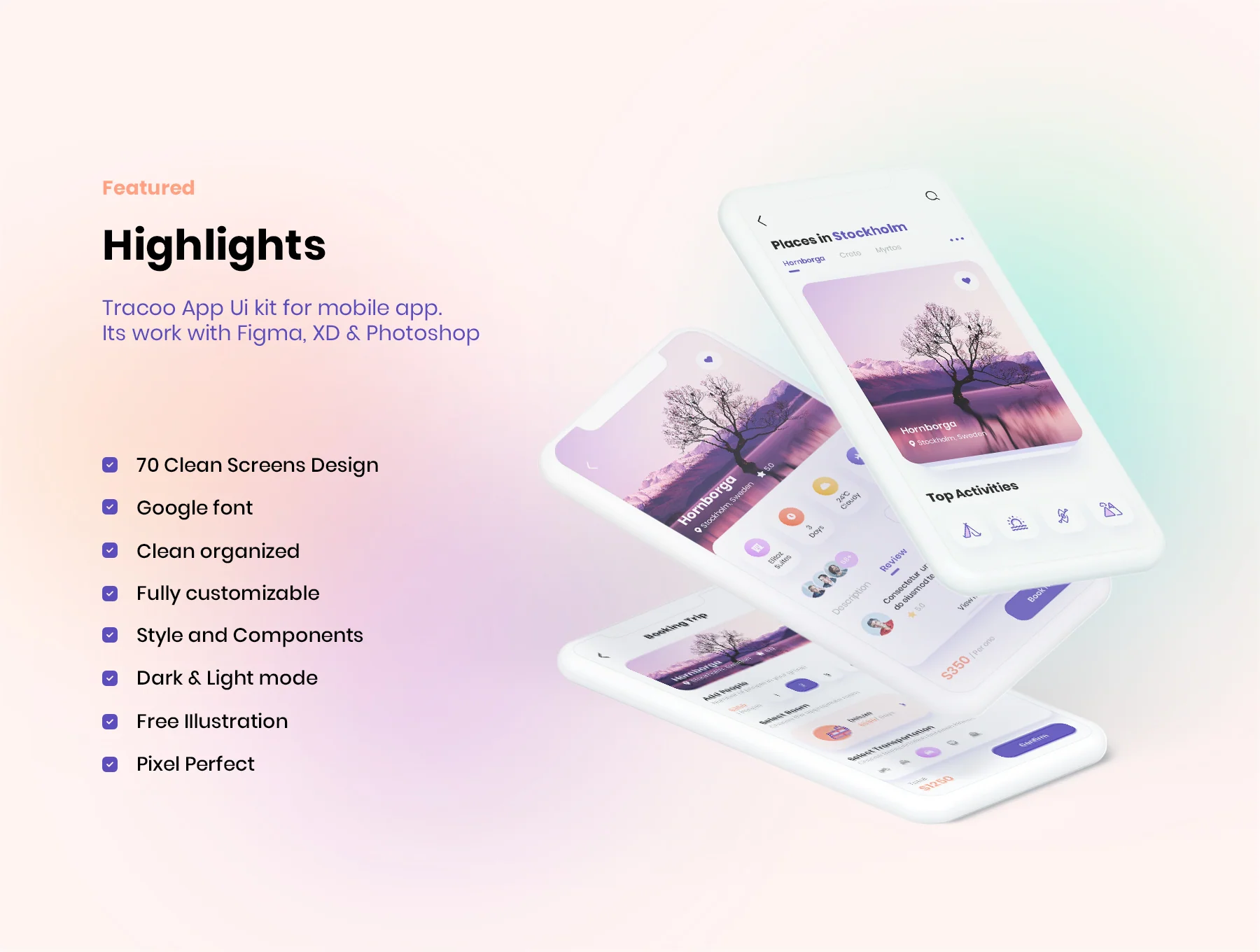 Tracoo - Travel App UI Kit 3