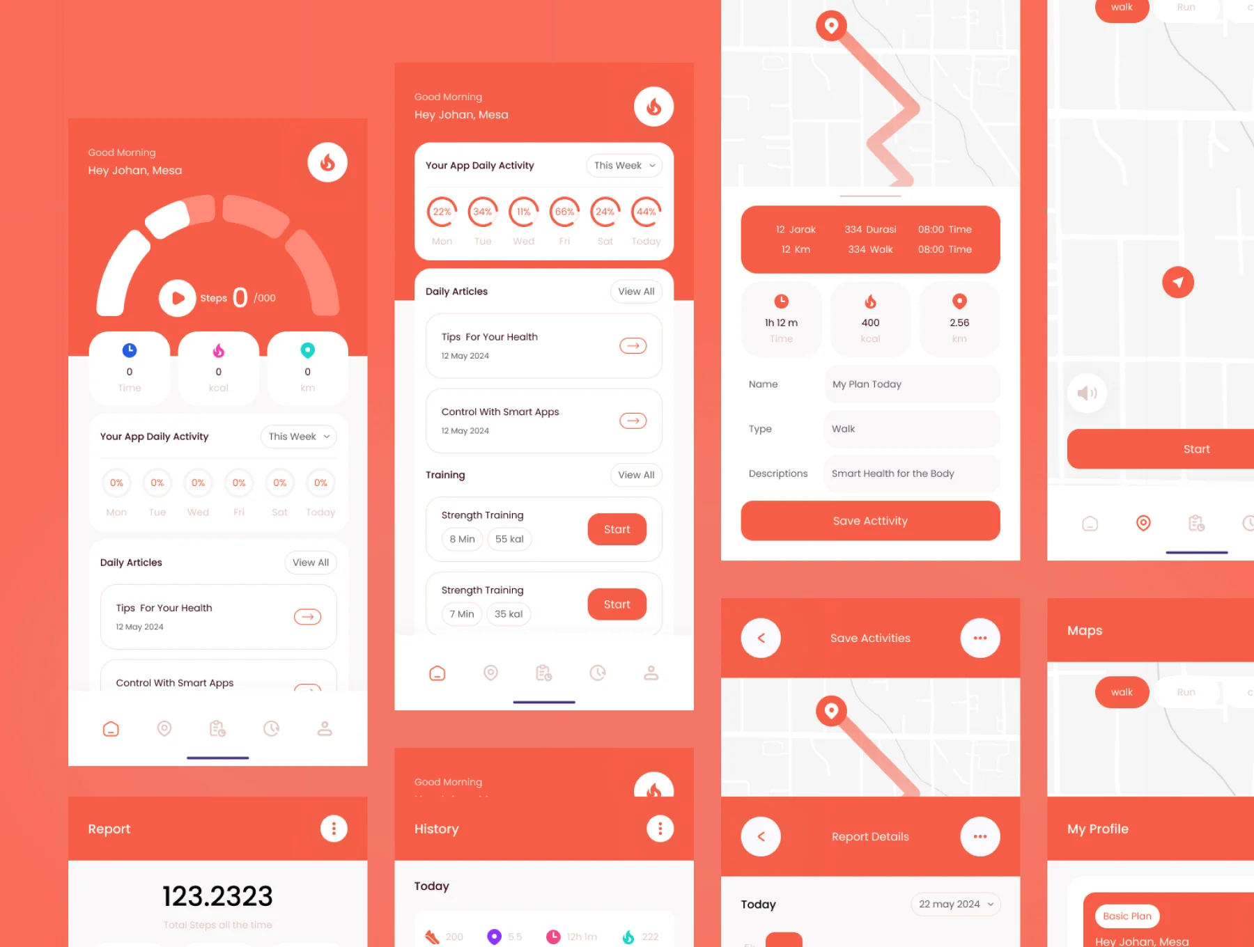 Tracty - tracker step Apps UI Kits 6