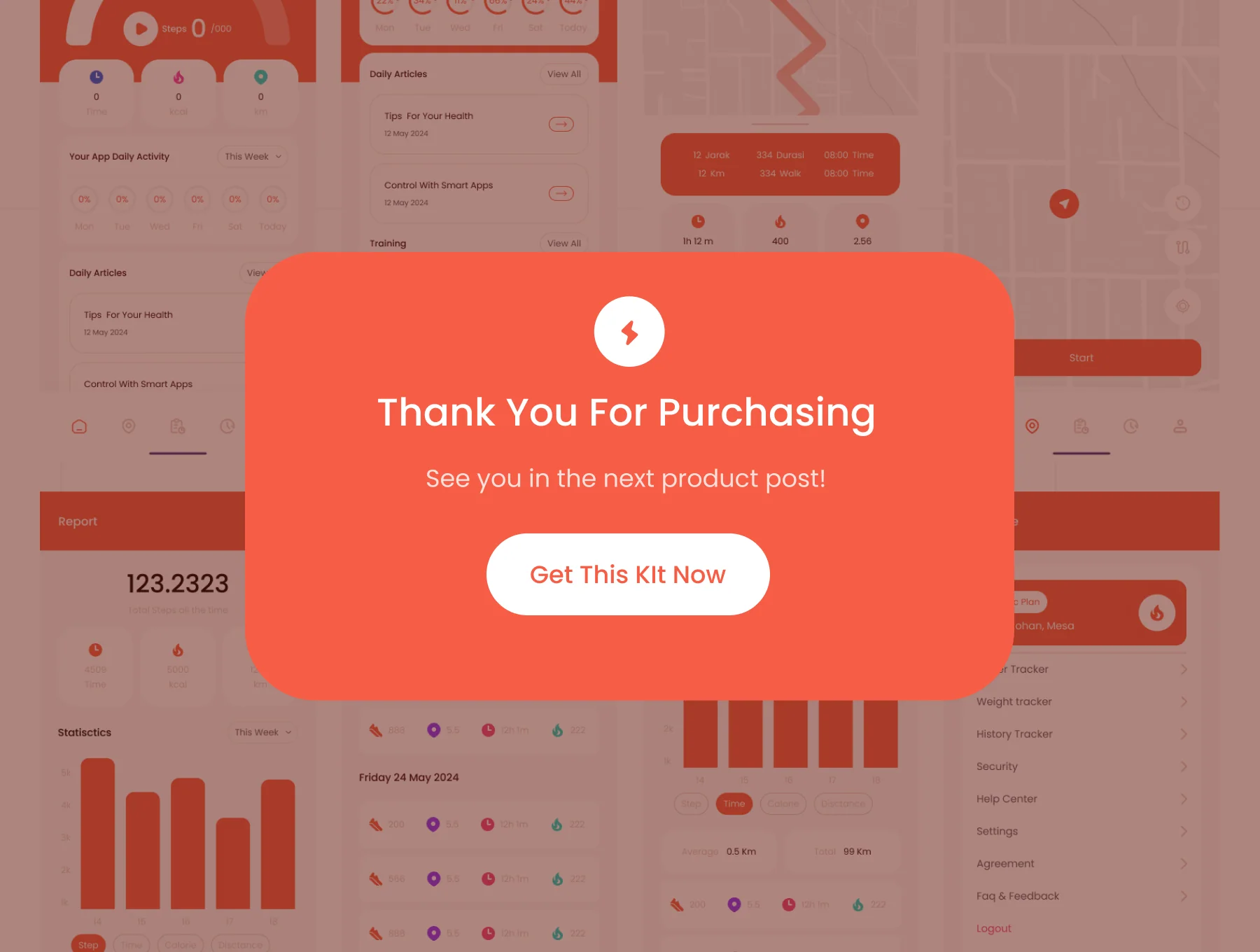 Tracty - tracker step Apps UI Kits 7