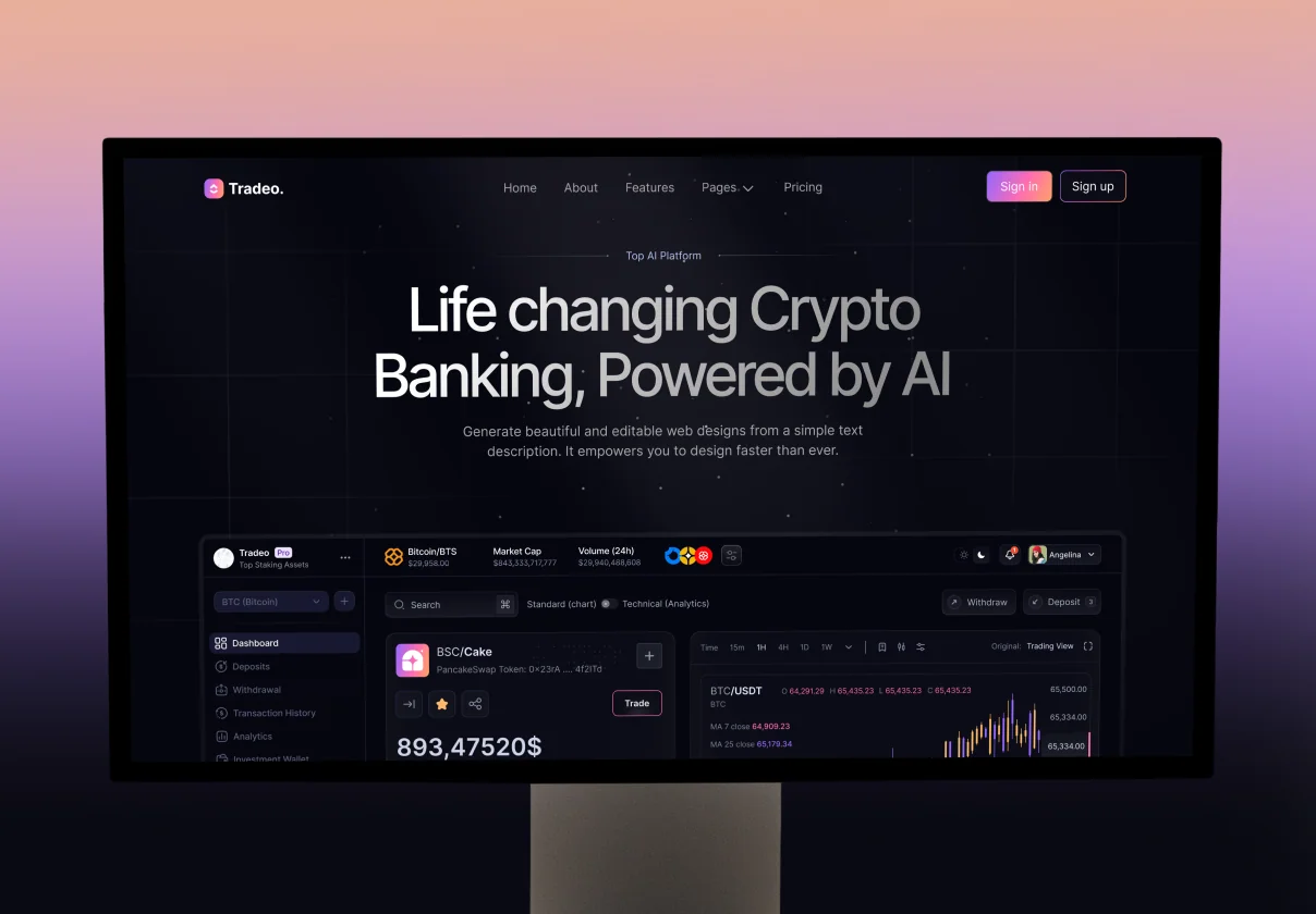 Tradeo - Trading website Design