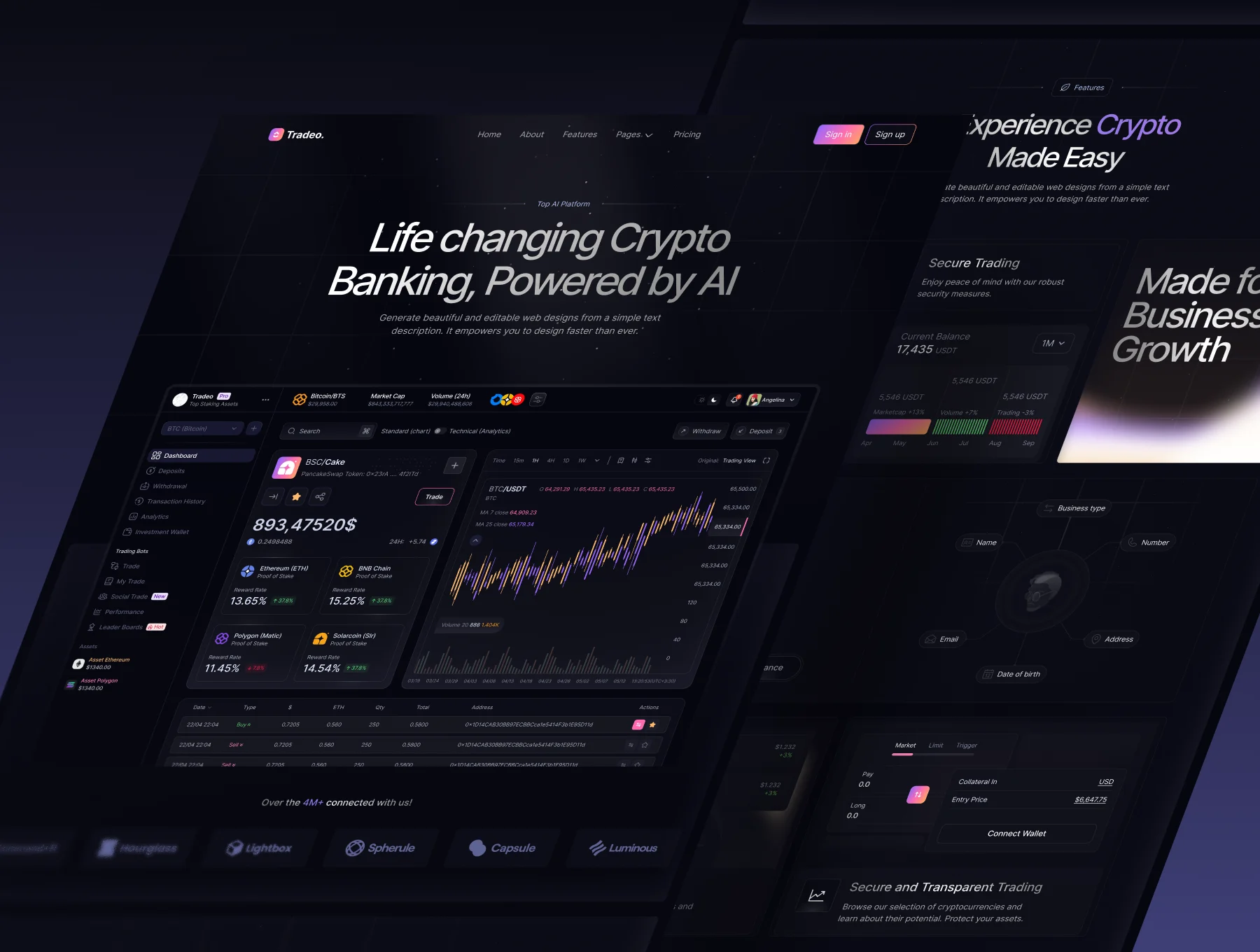 Tradeo - Trading website Design 3