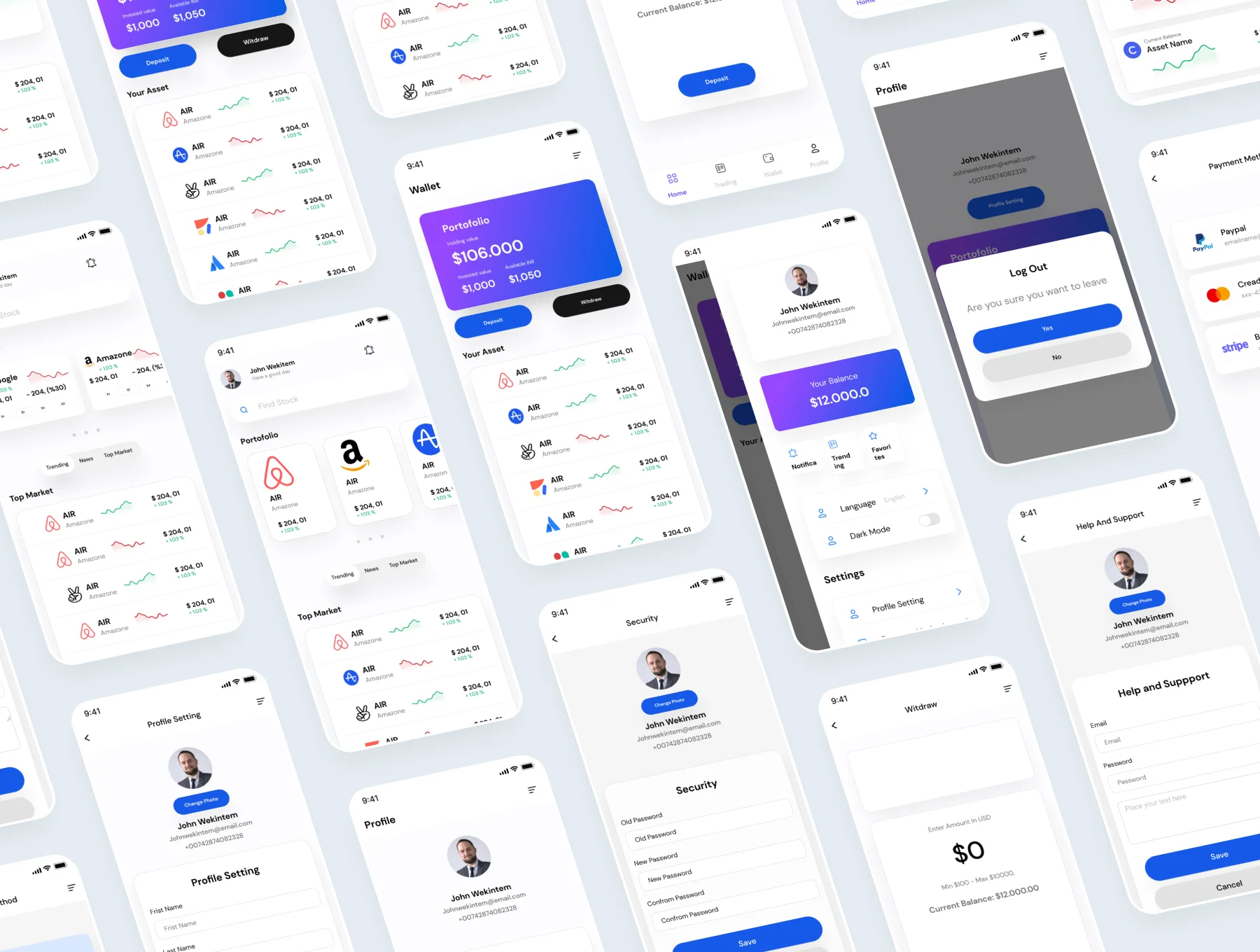 Trading Stock Mobile App Ui Kit 4