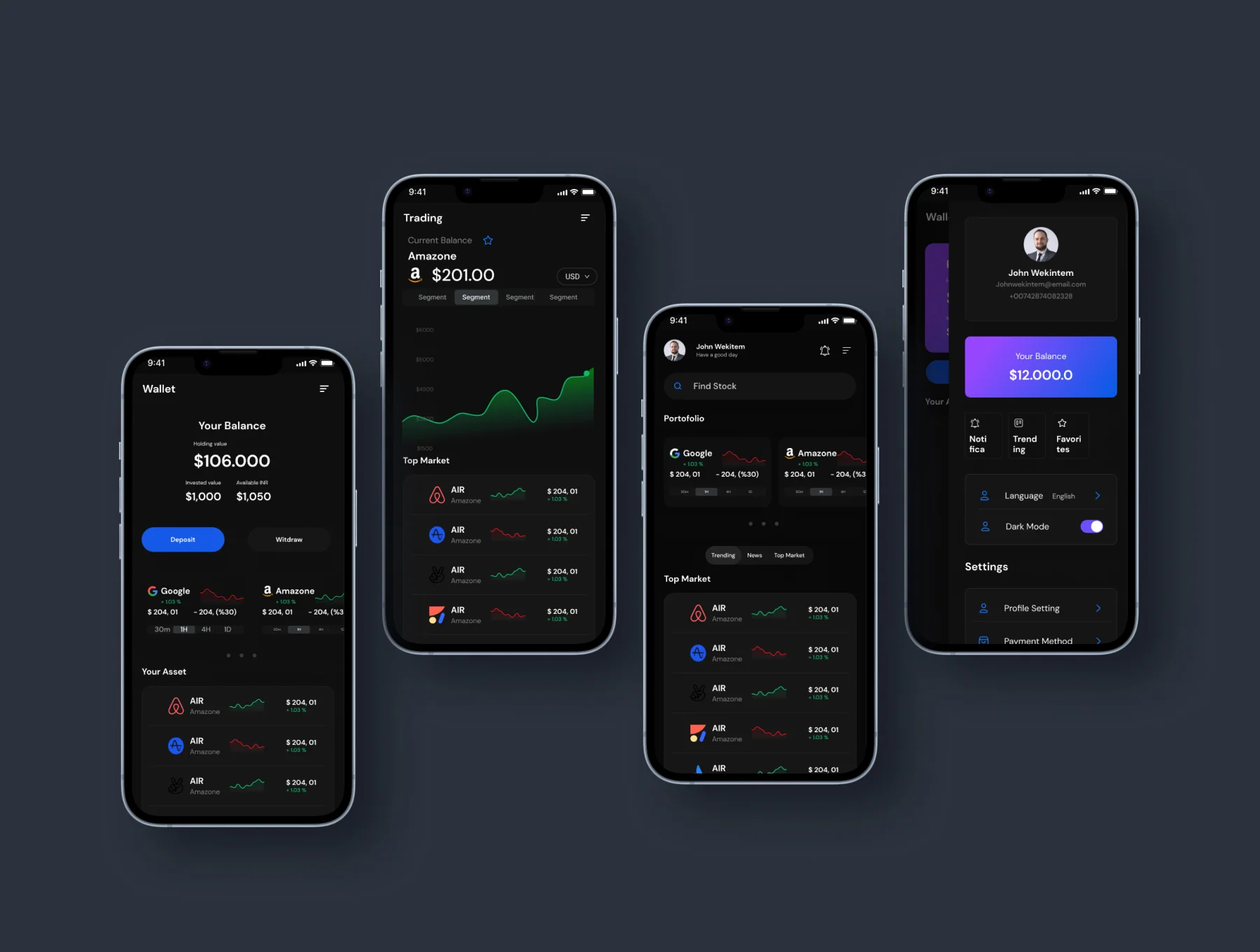 Trading Stock Mobile App Ui Kit 6