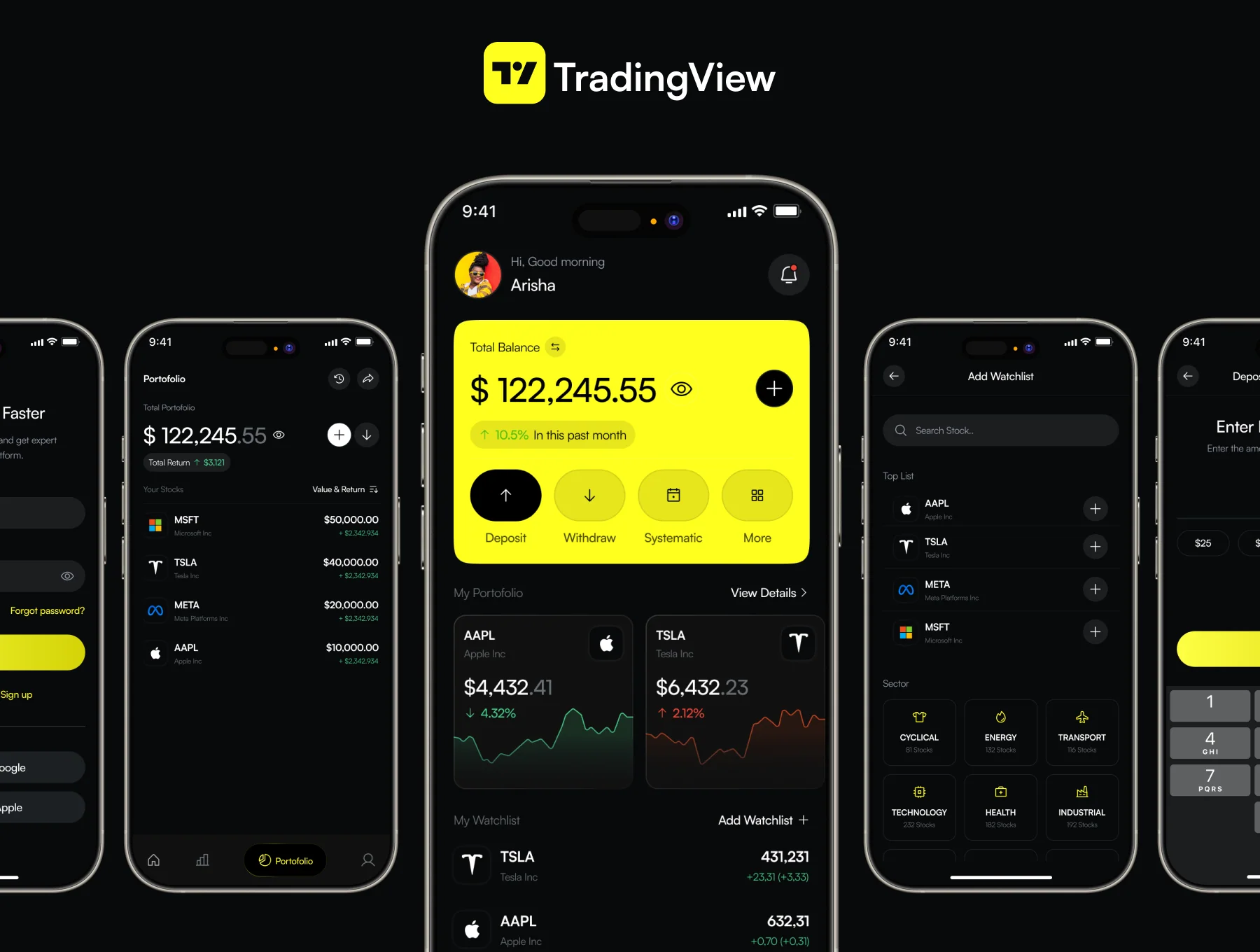 TradingView - AI Stock Trading Mobile App UI KIT 3