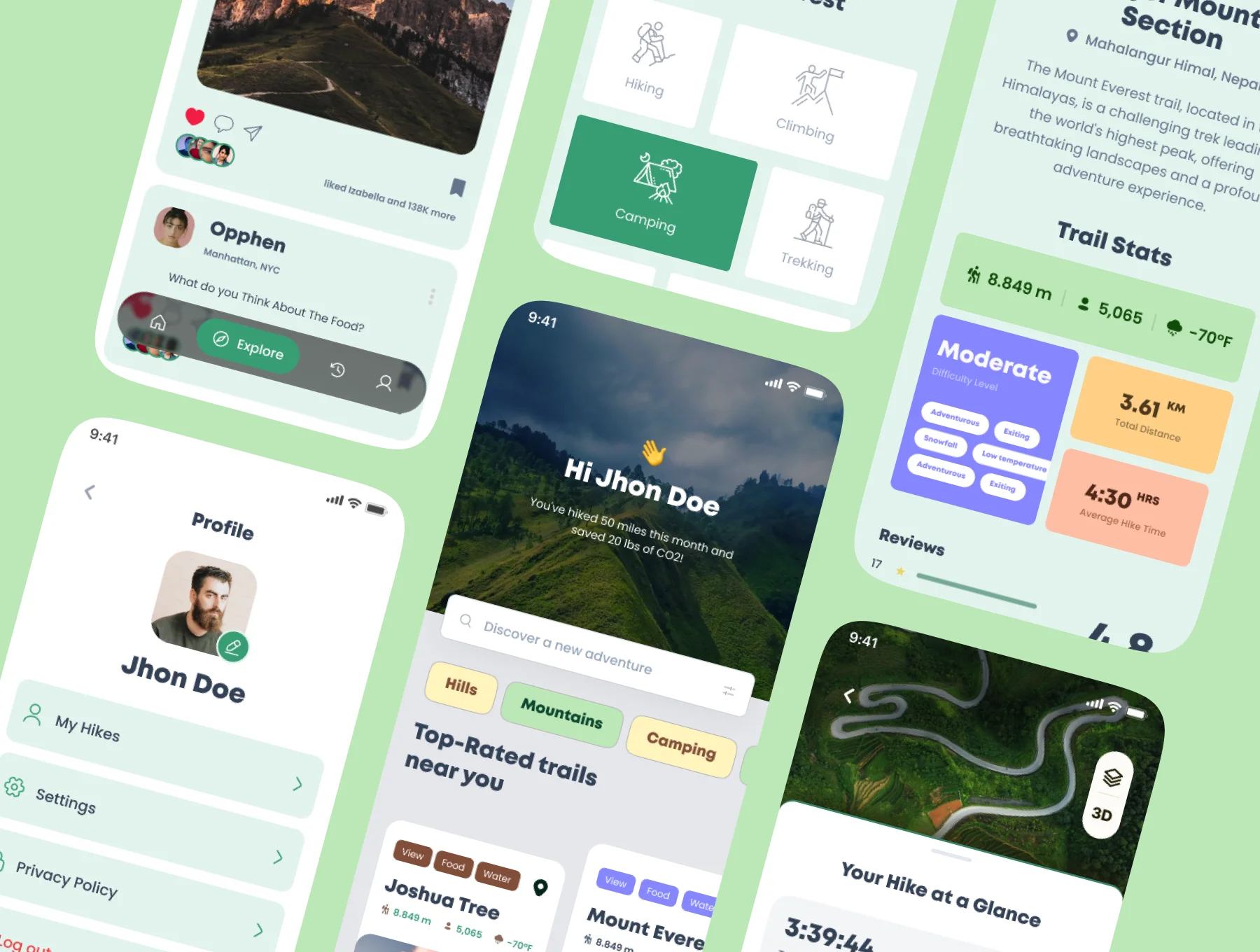 Trailventure – Hiking & Adventure Mobile App UI Kit 5