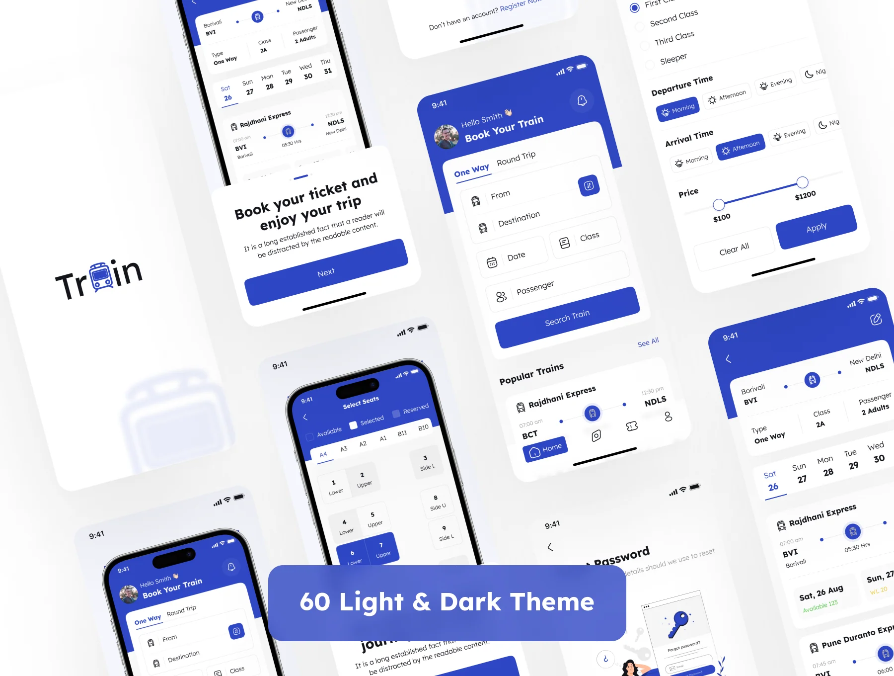 Train Ticket Booking App UI Kit 5