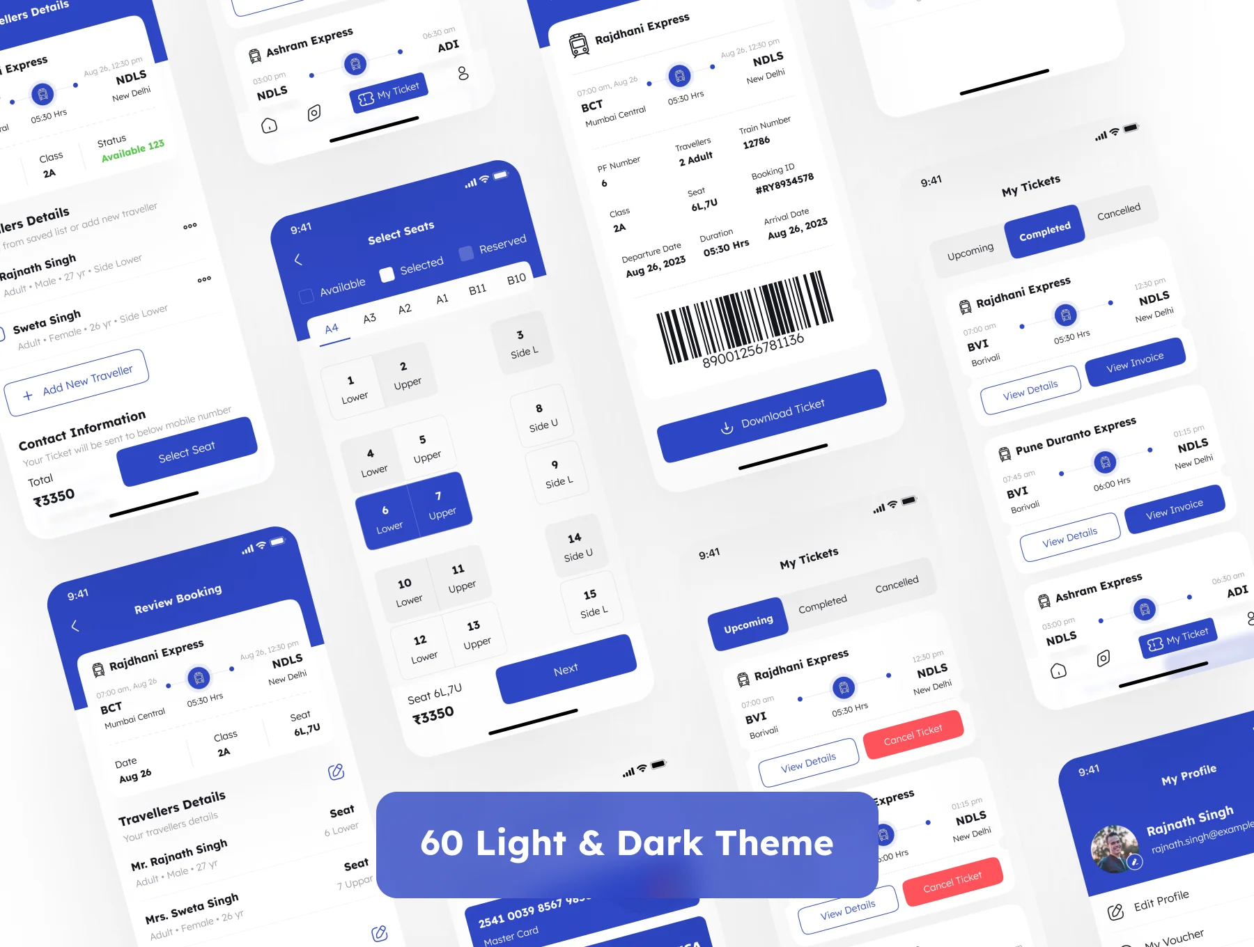 Train Ticket Booking App UI Kit 6