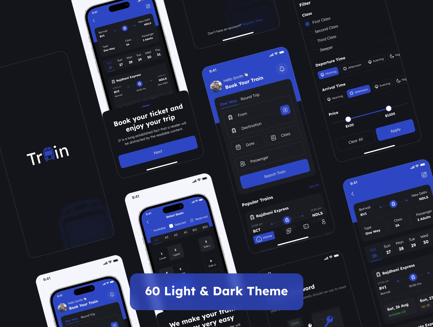Train Ticket Booking App UI Kit 7