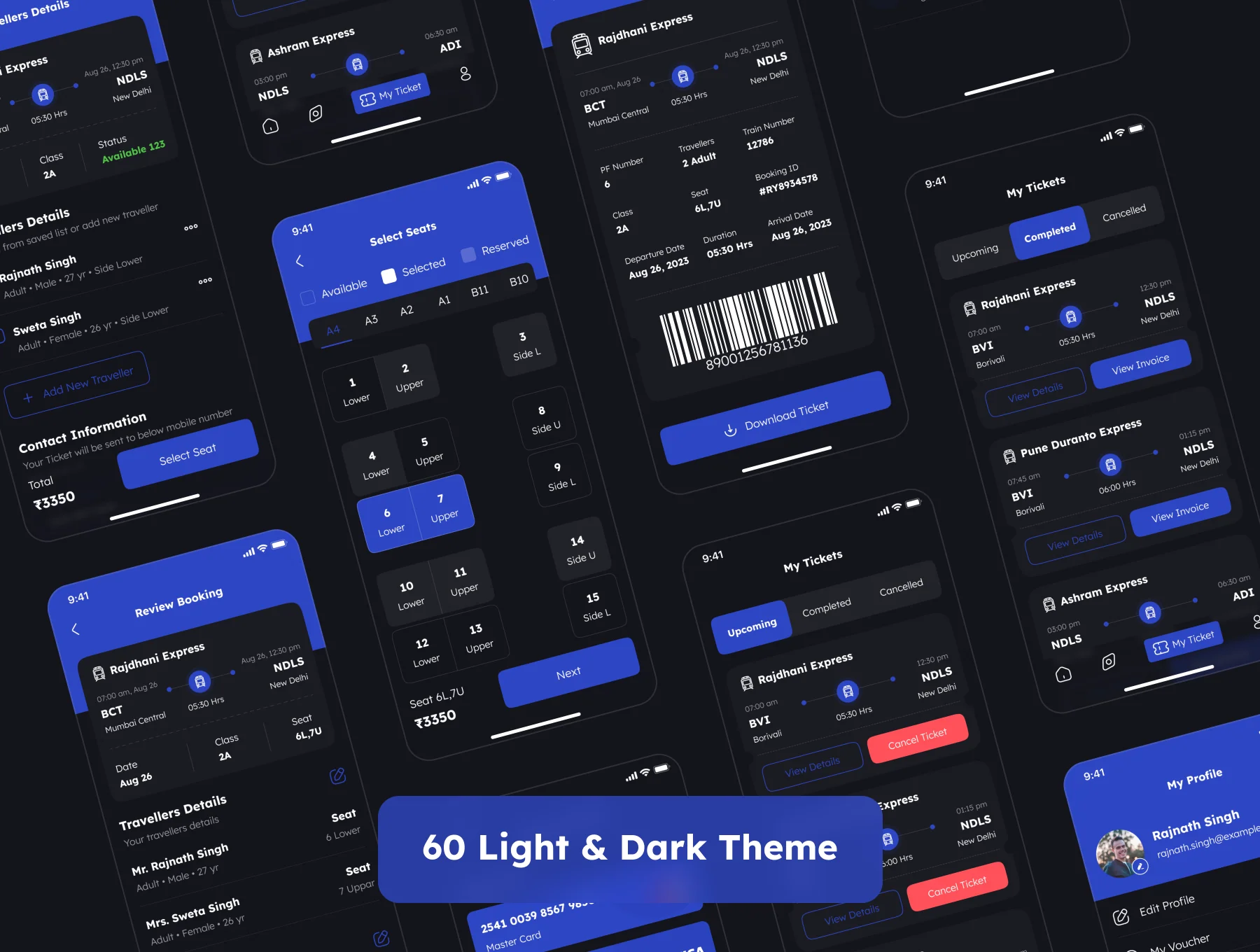 Train Ticket Booking App UI Kit 8