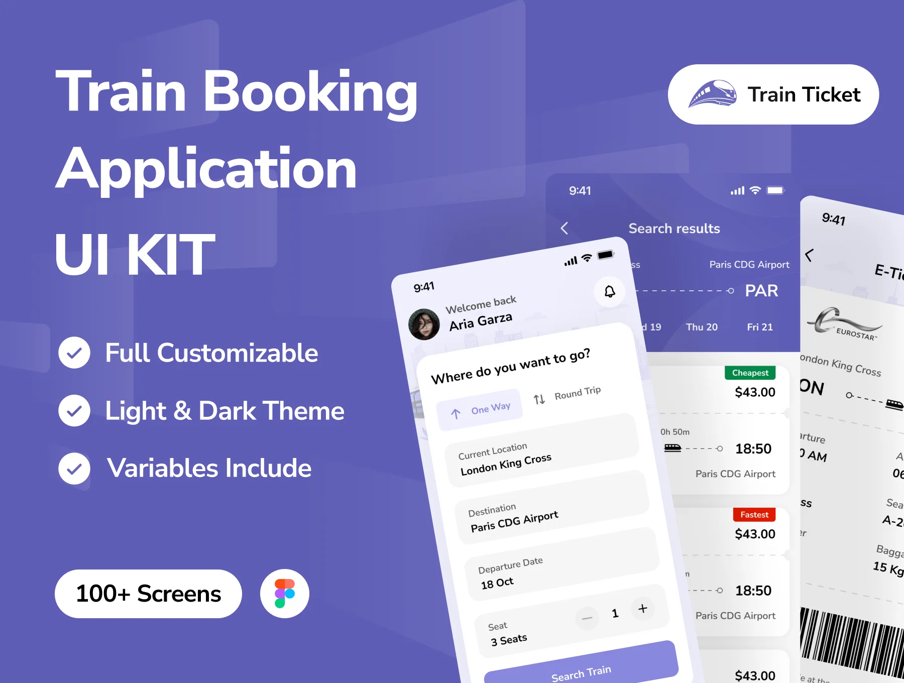 Train Ticket - Train Booking Application UI KIT
