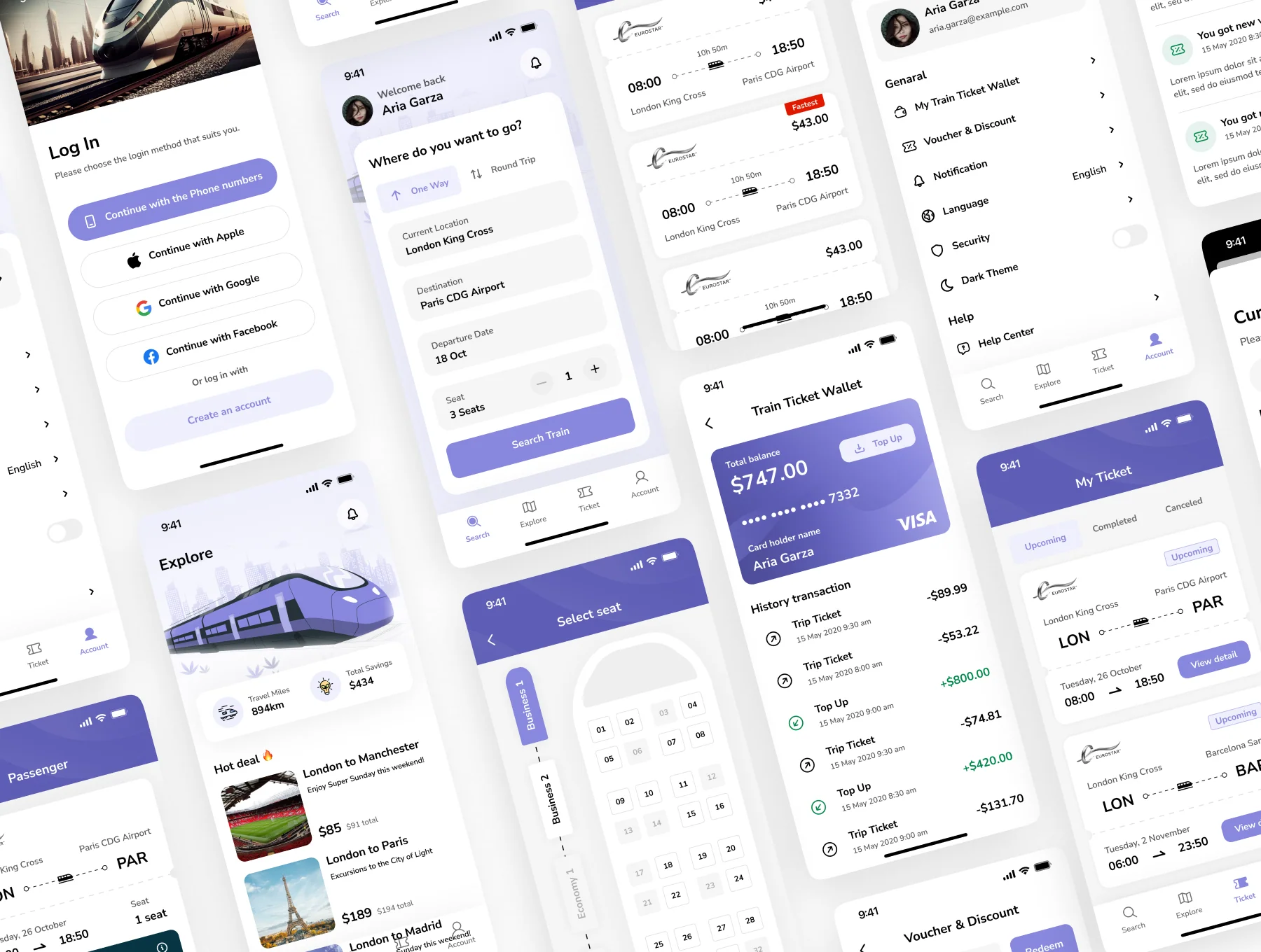 Train Ticket - Train Booking Application UI KIT 5