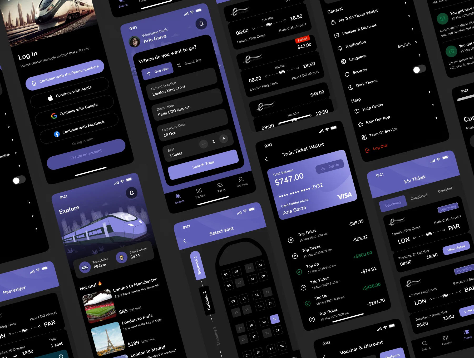 Train Ticket - Train Booking Application UI KIT 6