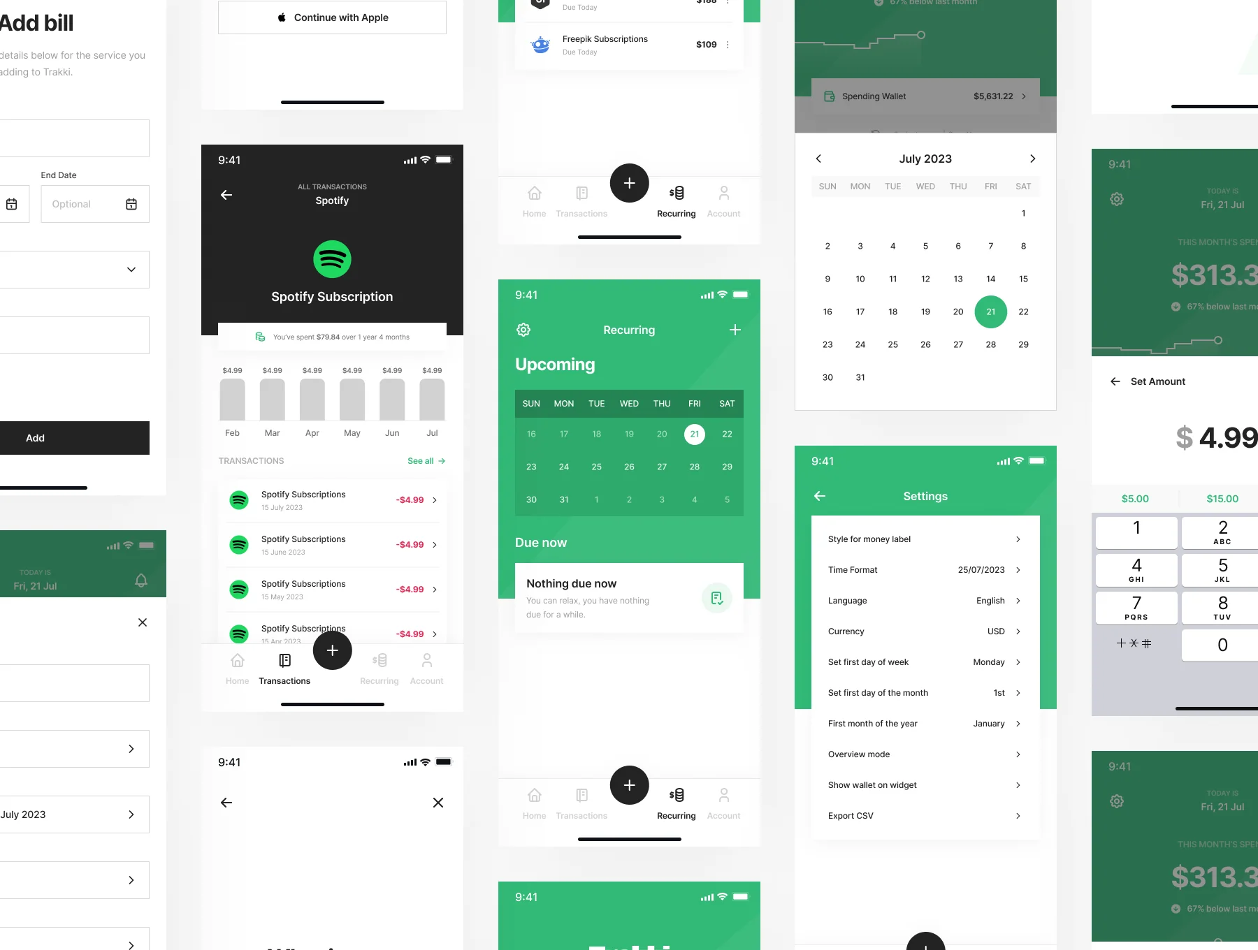 Trakki - Expense Tracker Mobile App UI Kit 6