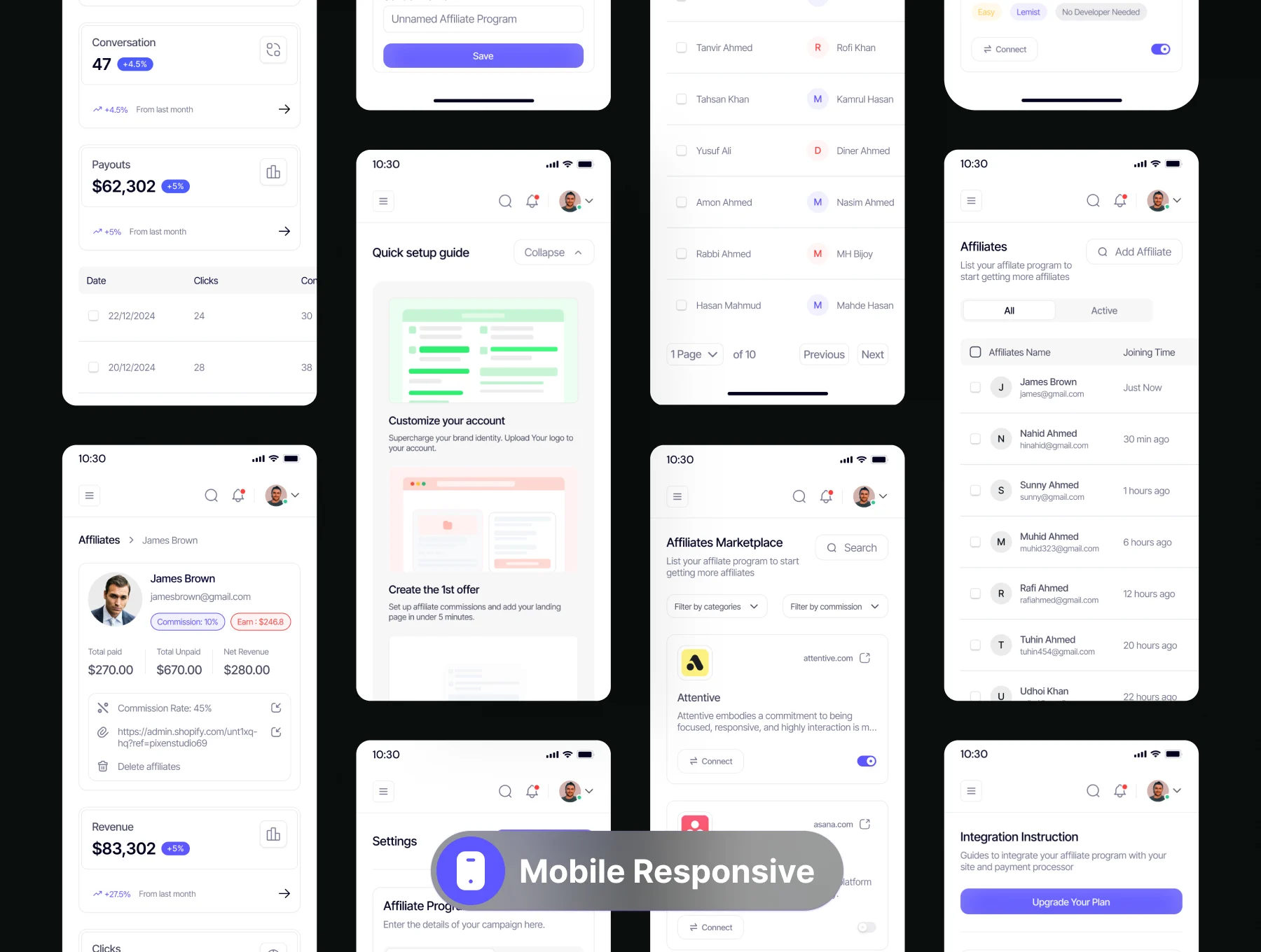 Trakr - Affiliate Marketing SaaS UI Kit 3