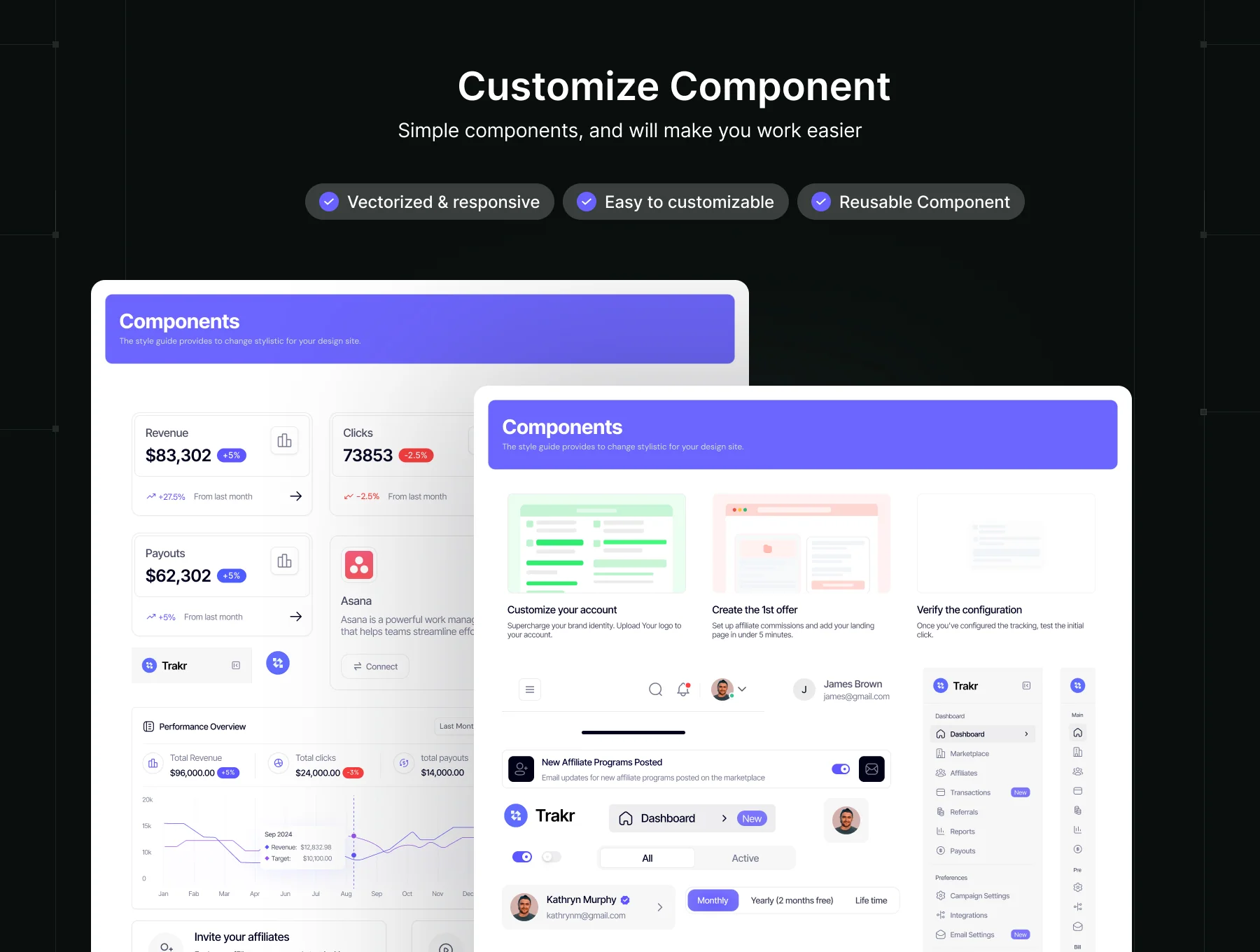 Trakr - Affiliate Marketing SaaS UI Kit 4