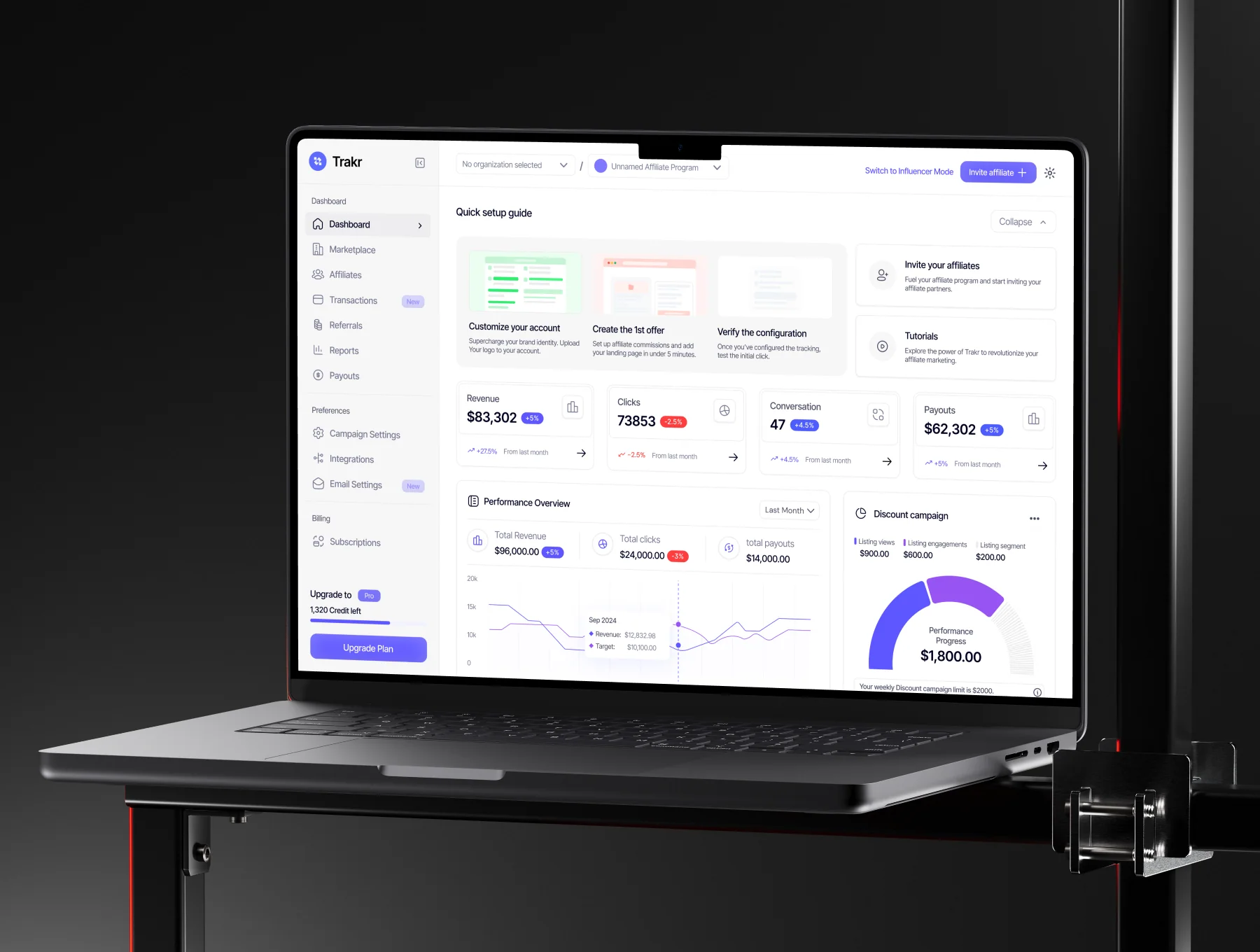 Trakr - Affiliate Marketing SaaS UI Kit 5
