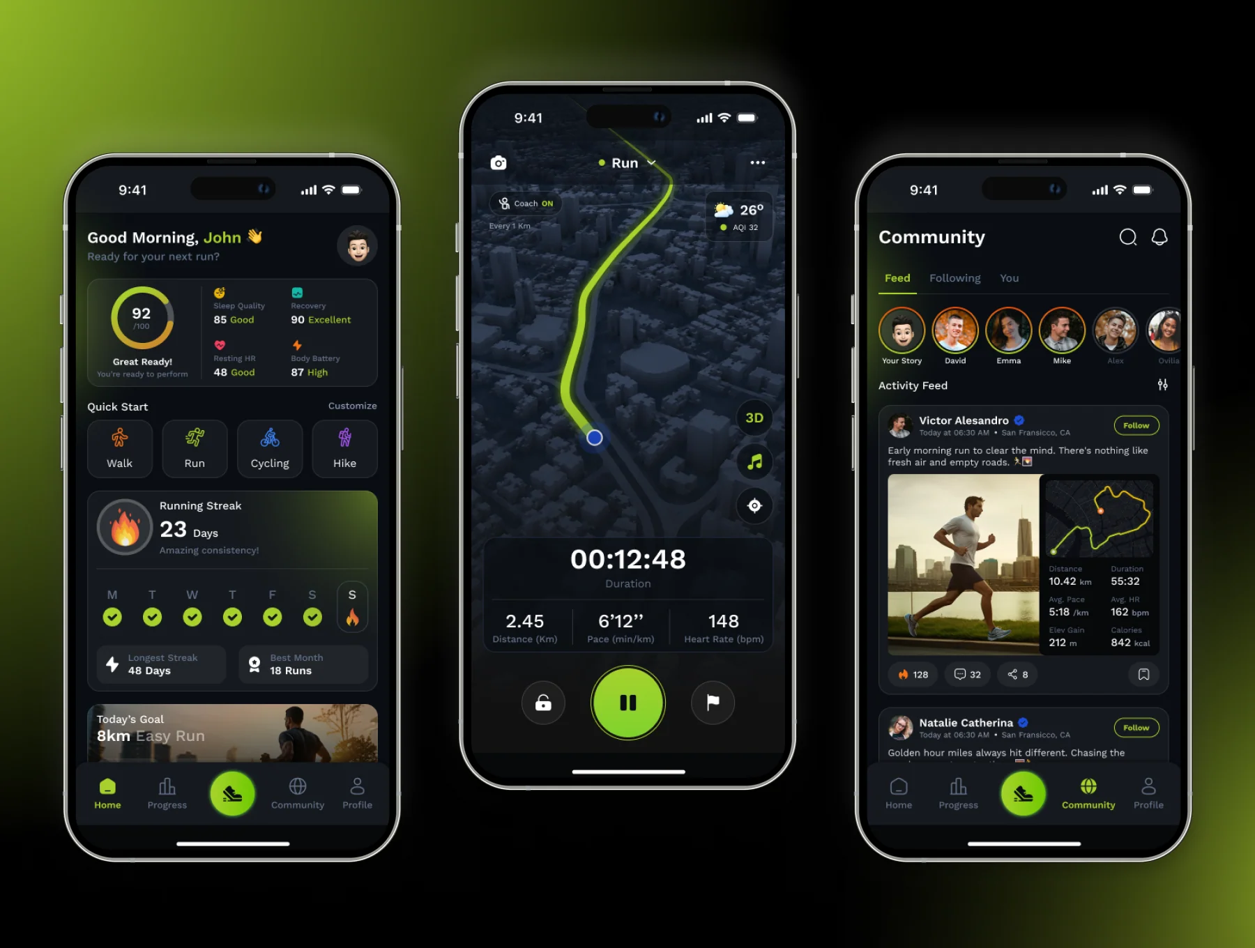 Trakr – Running Tracker App UI Kit 4