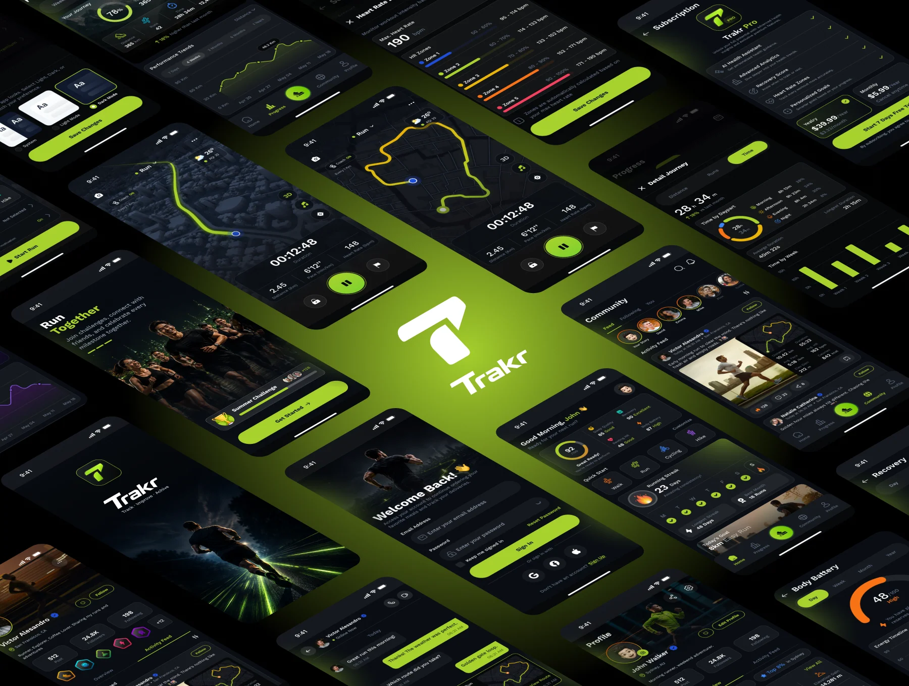 Trakr – Running Tracker App UI Kit 6