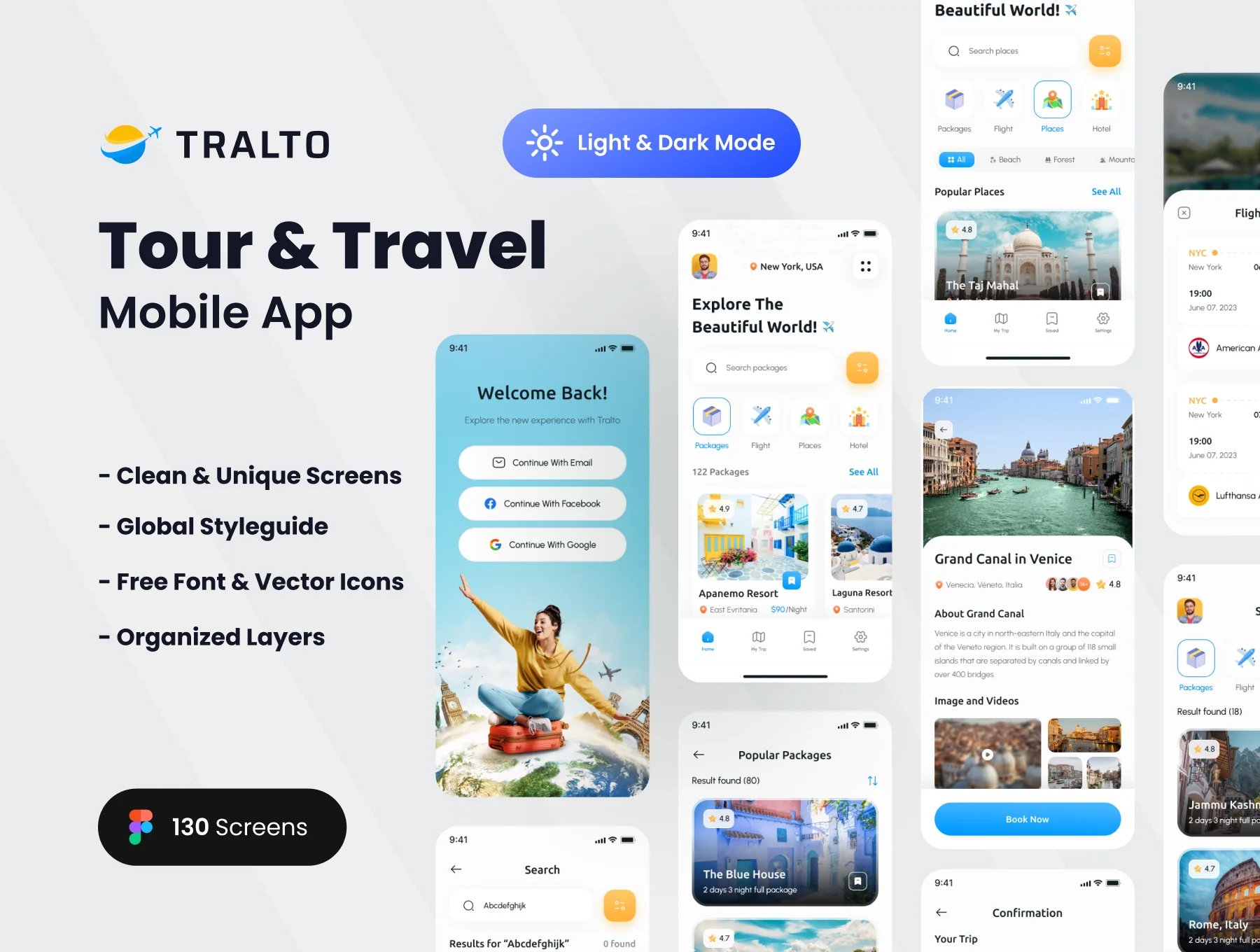 Tralto - Travel App UI Kit