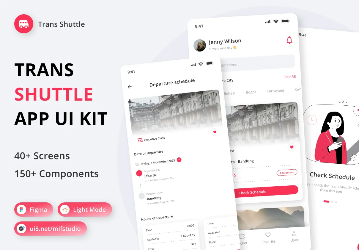 Trans Shuttle App UI Kit