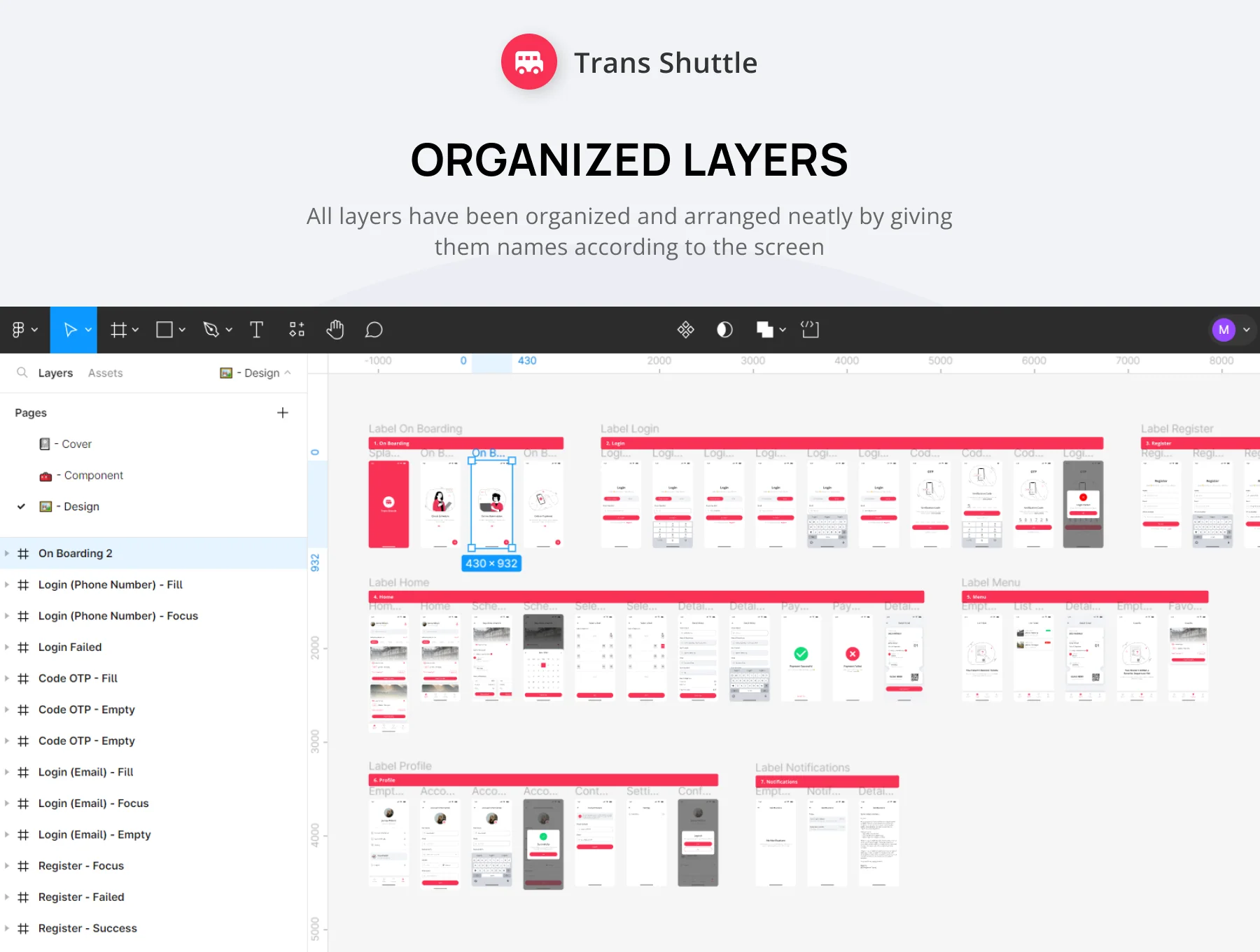 Trans Shuttle App UI Kit 4