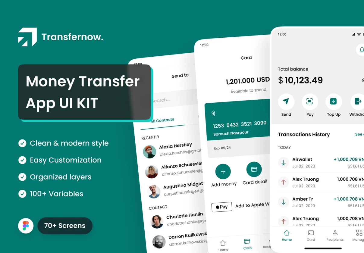Transfer Now-Money Transfer App UI Kit