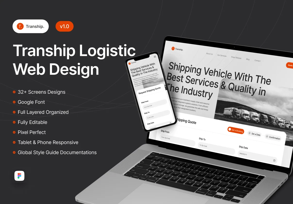 Tranship. Logistic Web Design