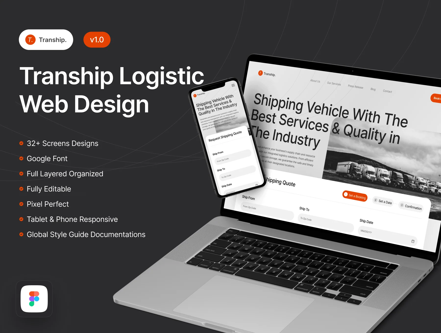 Tranship. Logistic Web Design