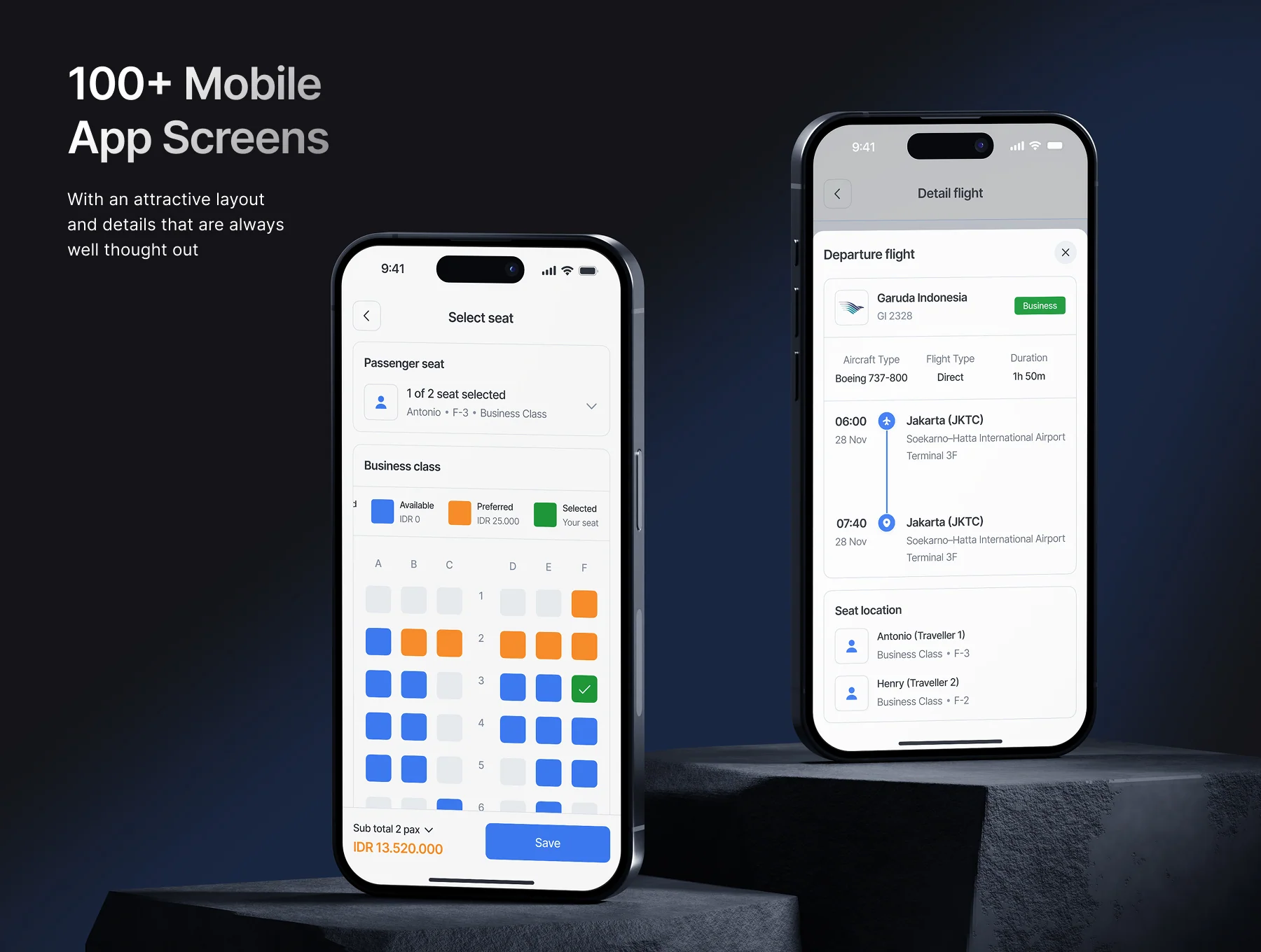Transpeed - Flight Booking Mobile App UI Kit 5