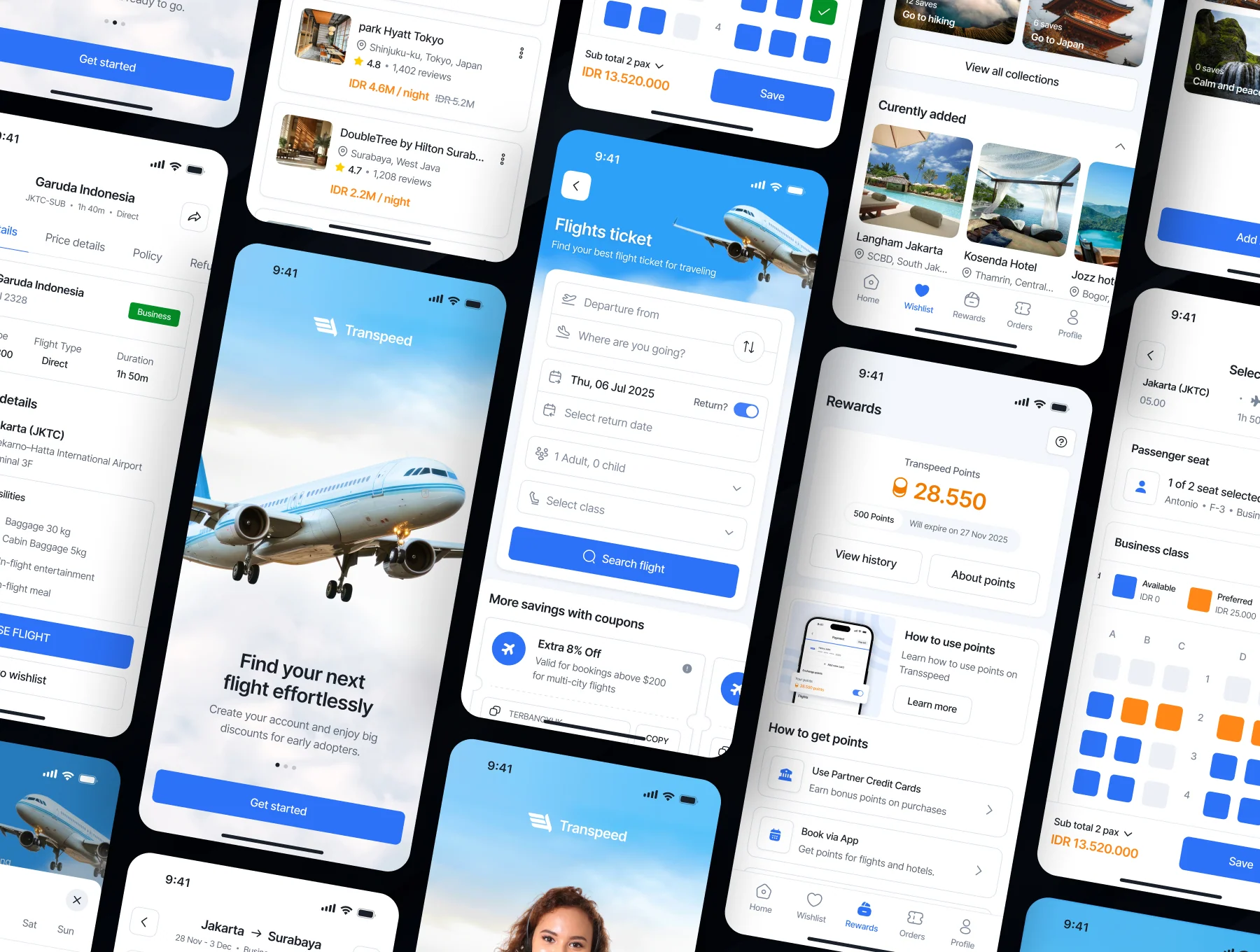 Transpeed - Flight Booking Mobile App UI Kit 6