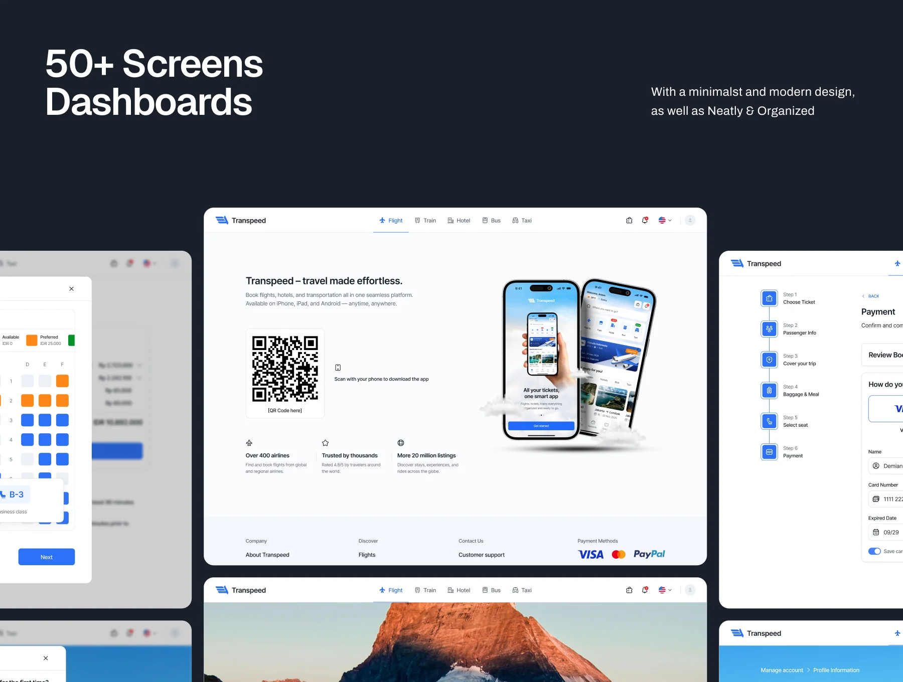 Transpeed – Flight Booking Website & Dashboard UI Kit 5