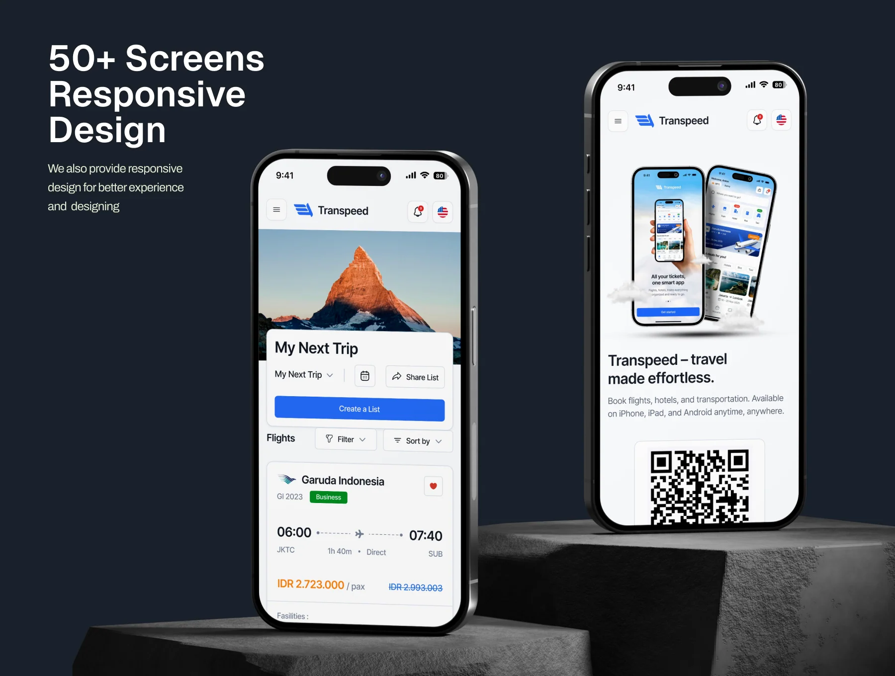 Transpeed – Flight Booking Website & Dashboard UI Kit 6