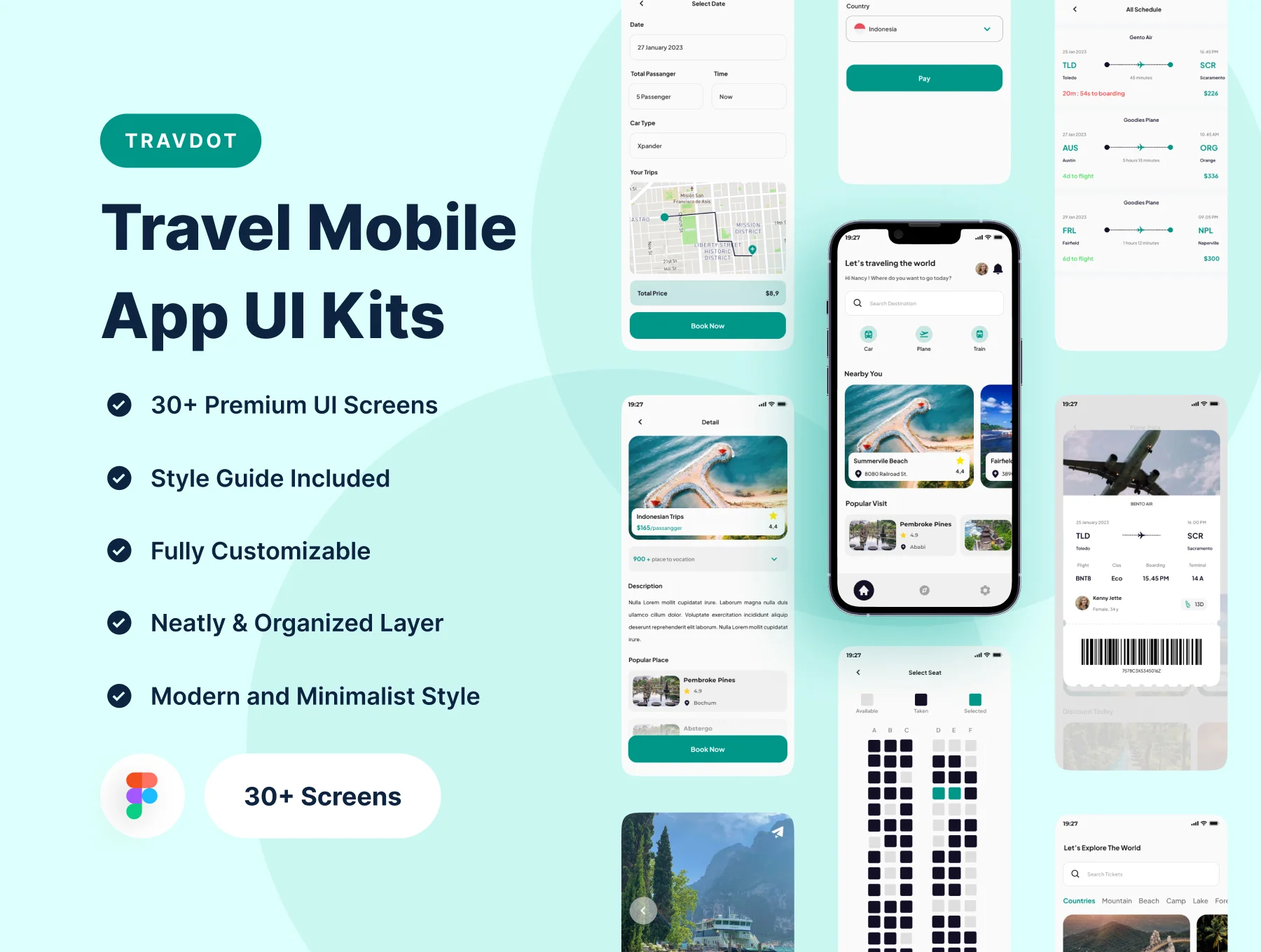 TravDot - Travel Mobile App UI Kits