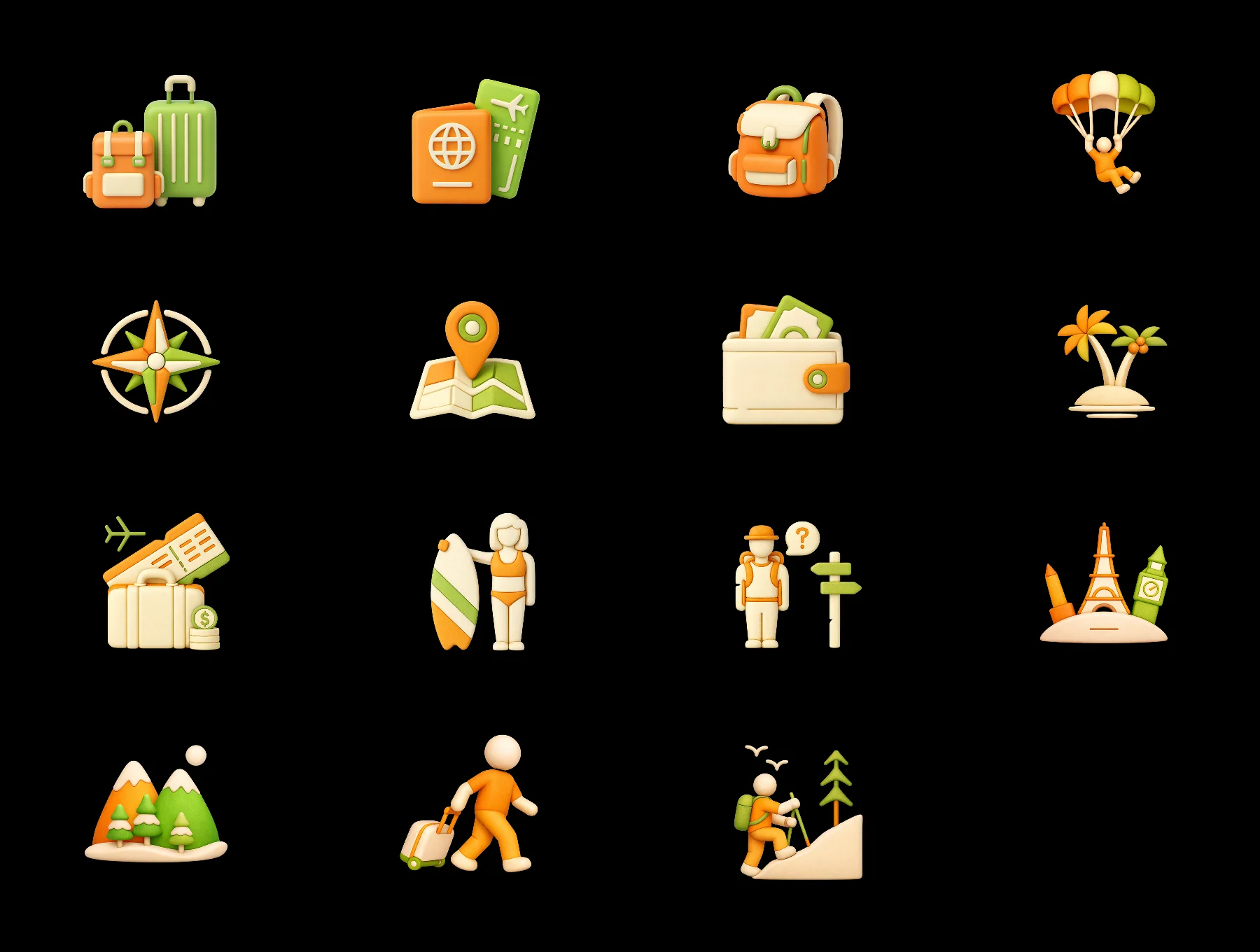 Travel 3D Icon Set 5