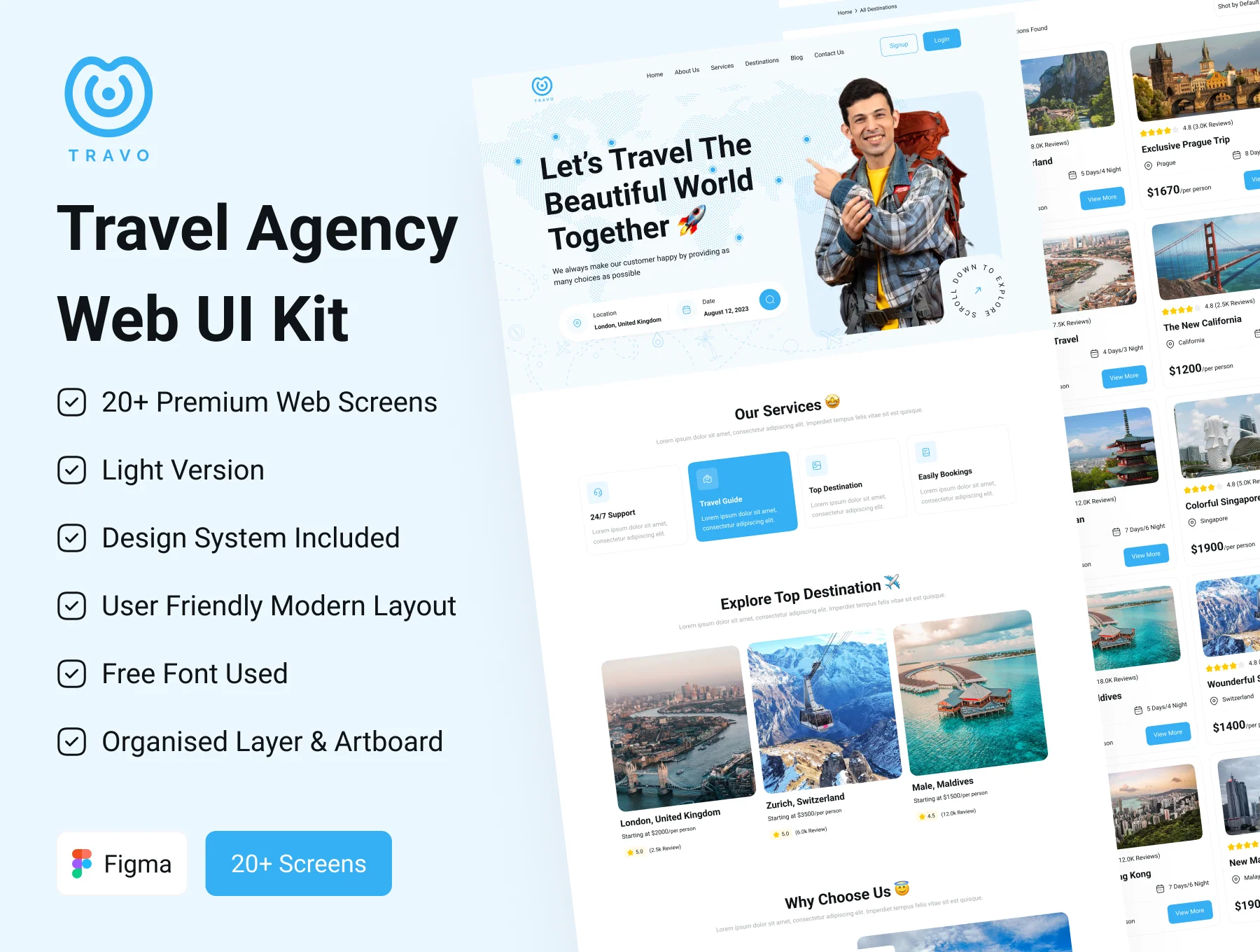 Travel Agency Web UI Kit