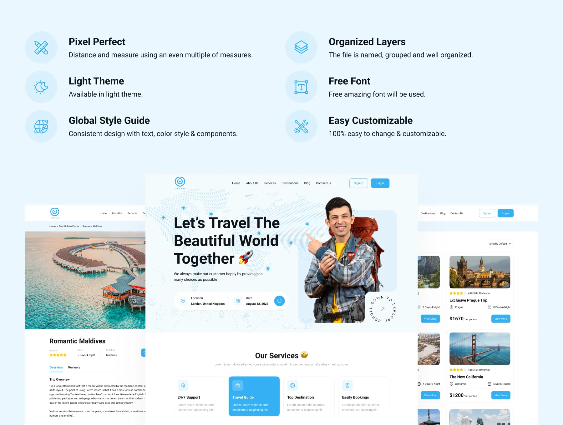 Travel Agency Web UI Kit 2