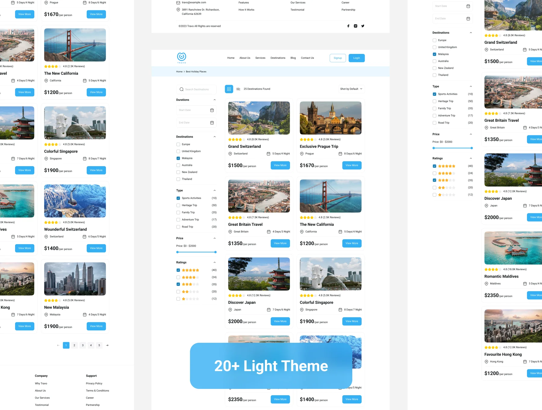 Travel Agency Web UI Kit 7