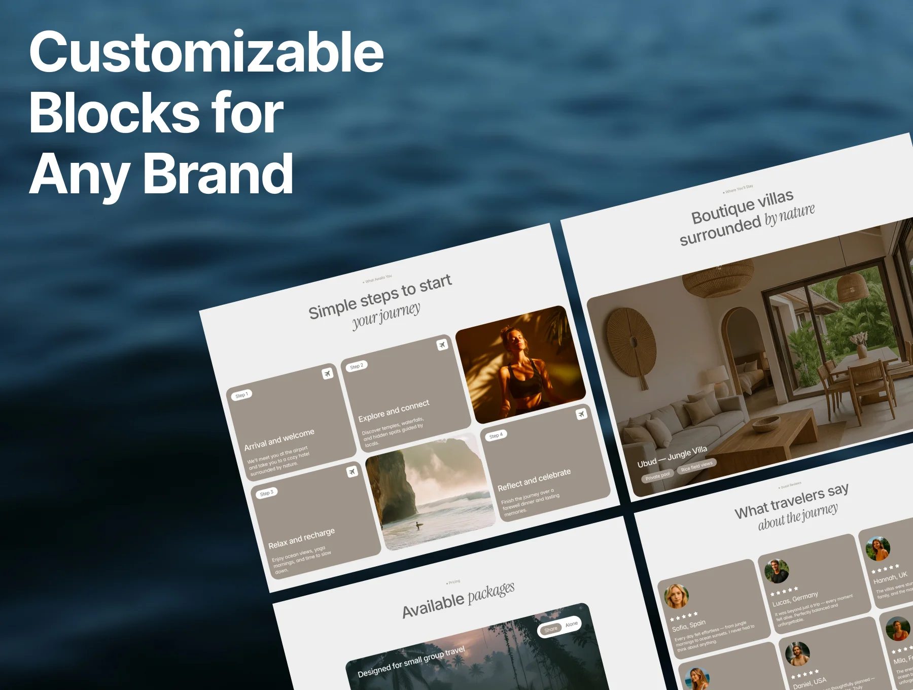 Travel Agency Website Framer Template 3