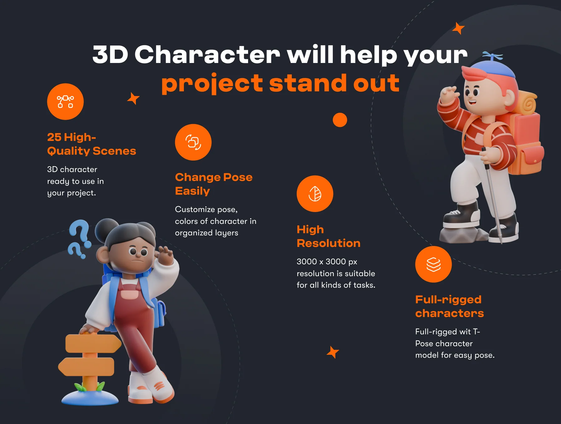 Travel and Adventure 3D Character pack 2