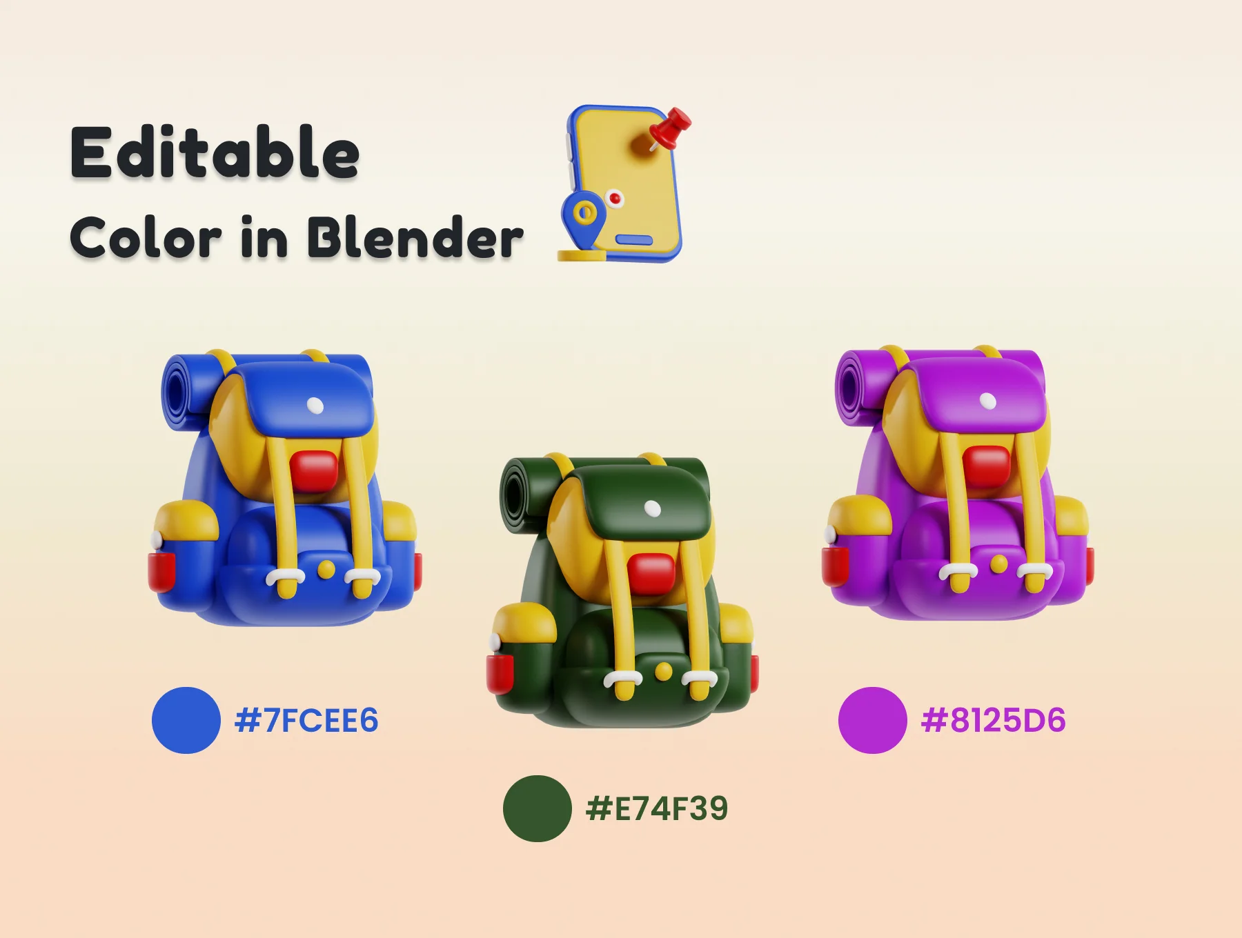Travel and Holiday 3D Icon Pack 4