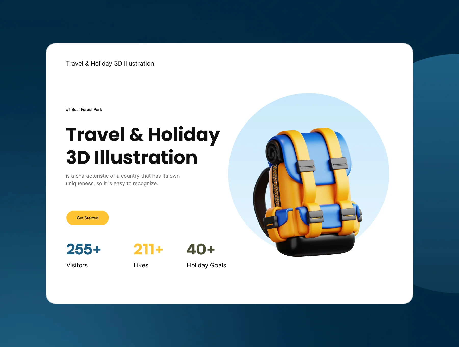 Travel And Holiday 3D Illustration 4