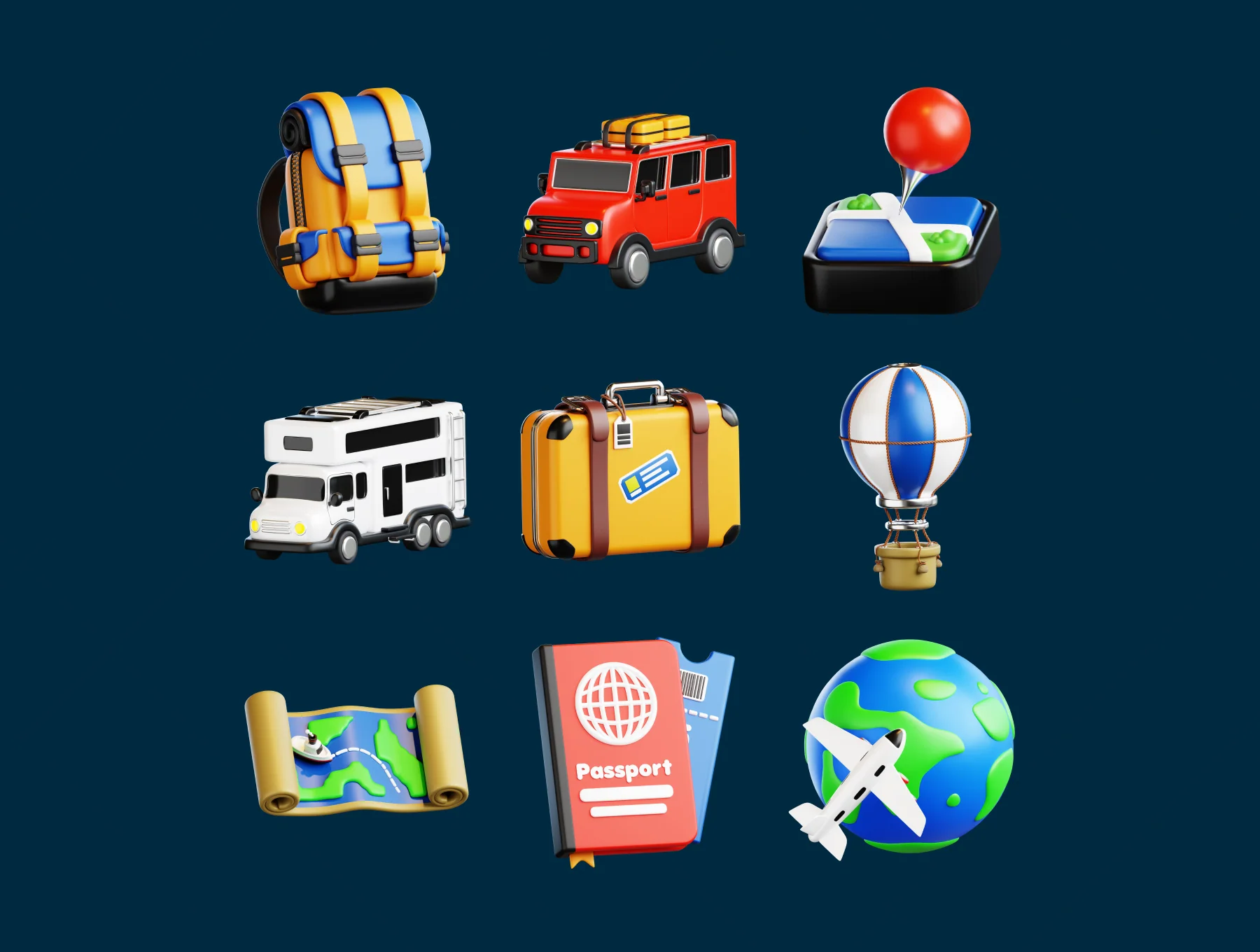 Travel And Holiday 3D Illustration 5
