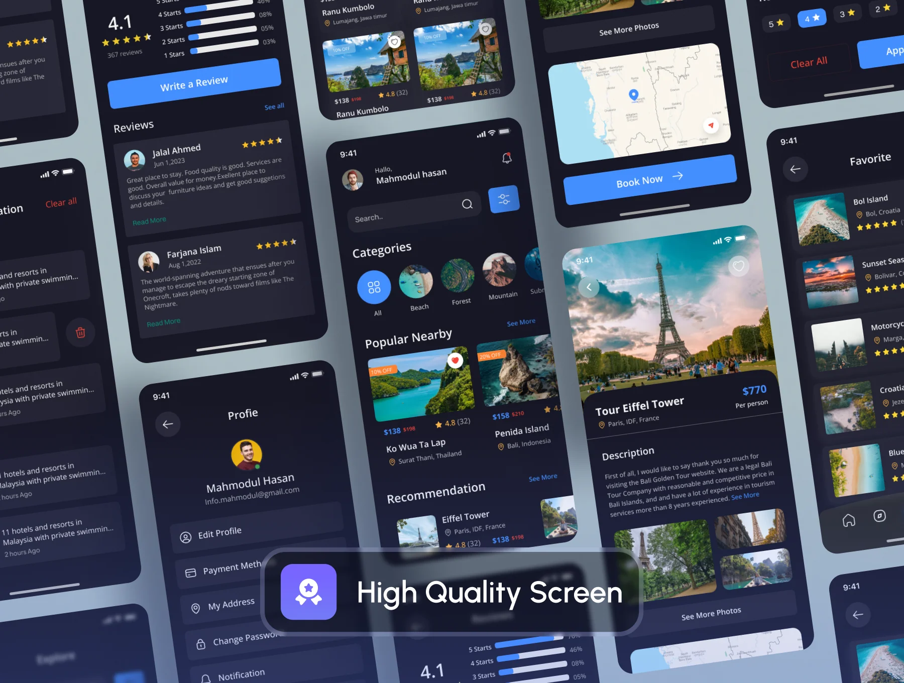 Travel App UI kit 4