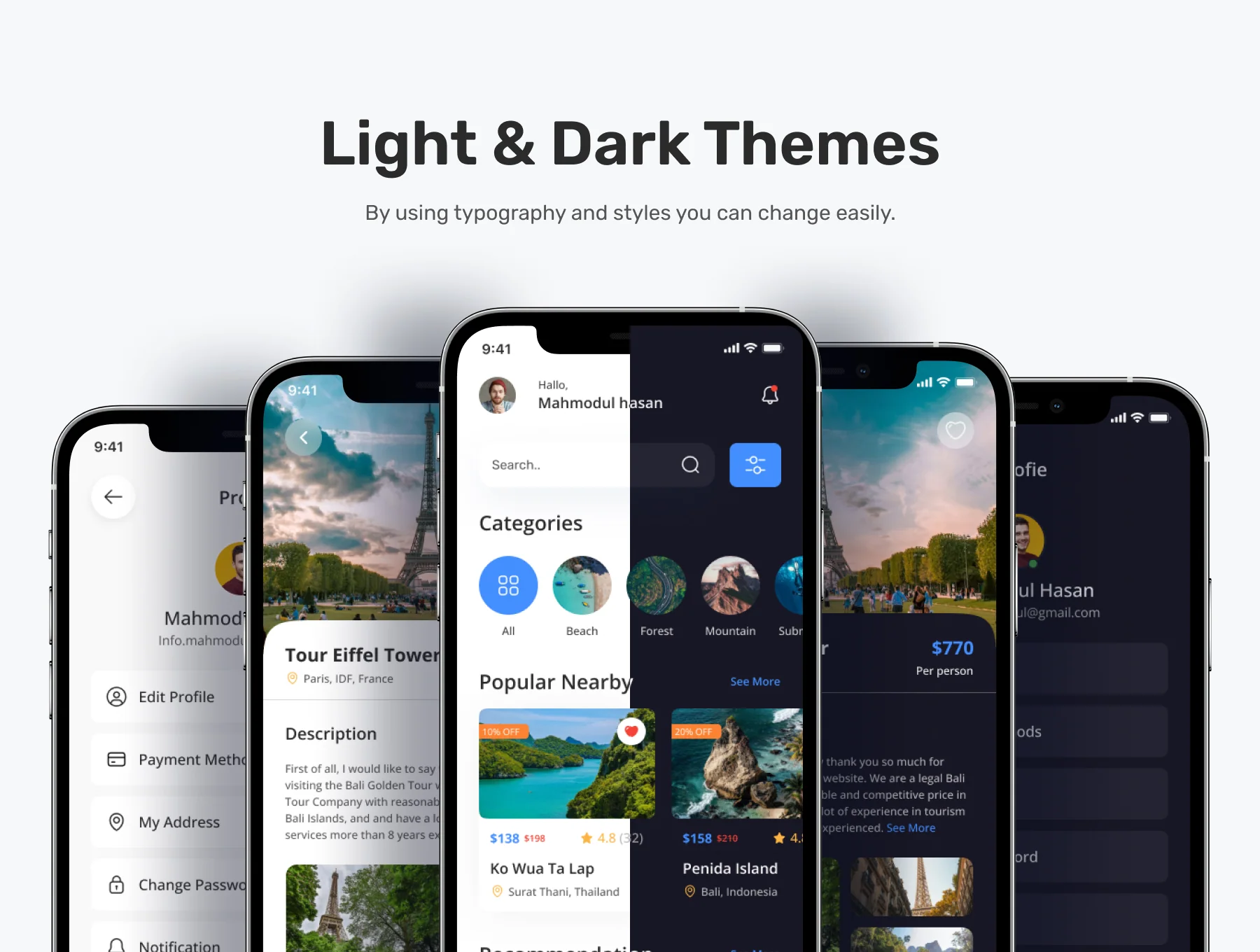 Travel App UI kit 6
