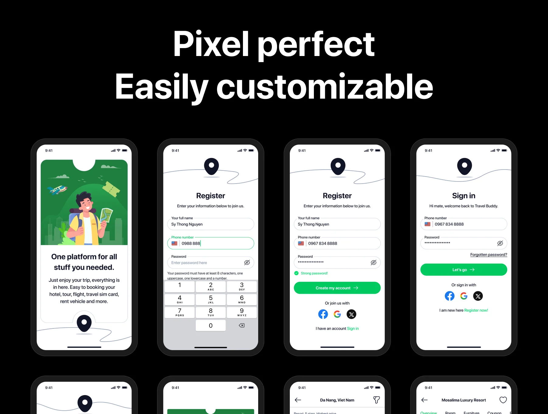 Travel Booking Mobile UI Kit App 4