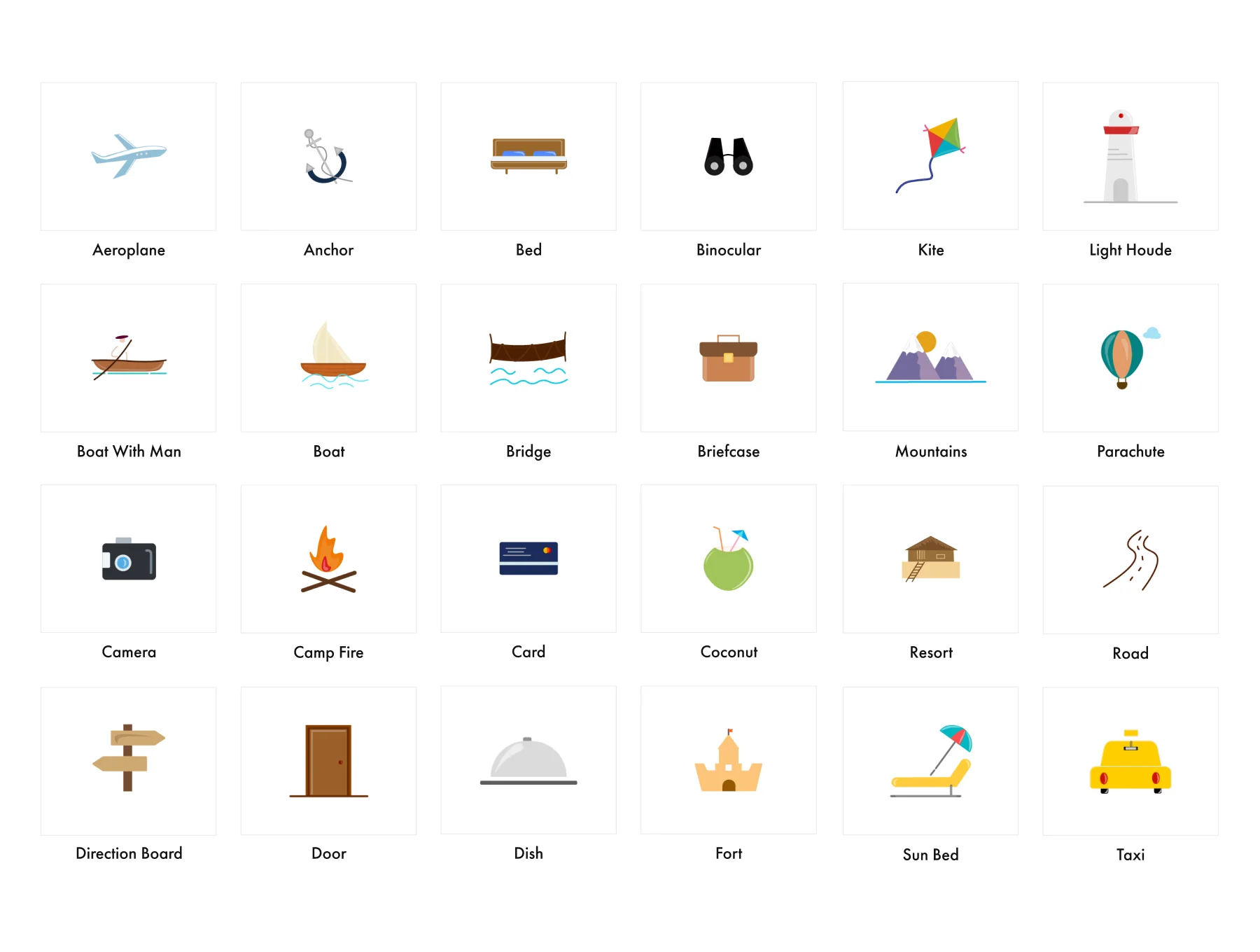 Travel Color Icons 3