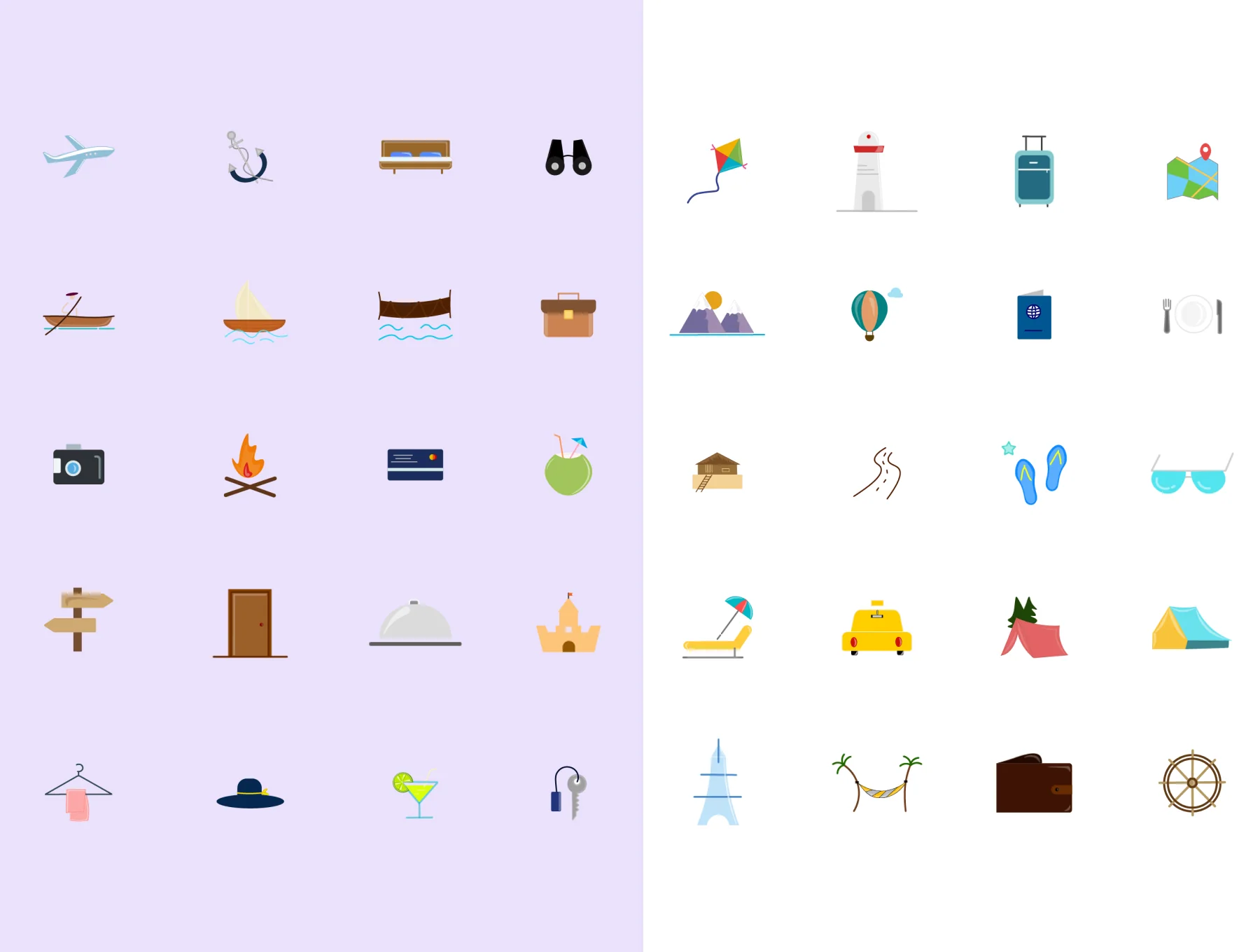 Travel Color Icons 5